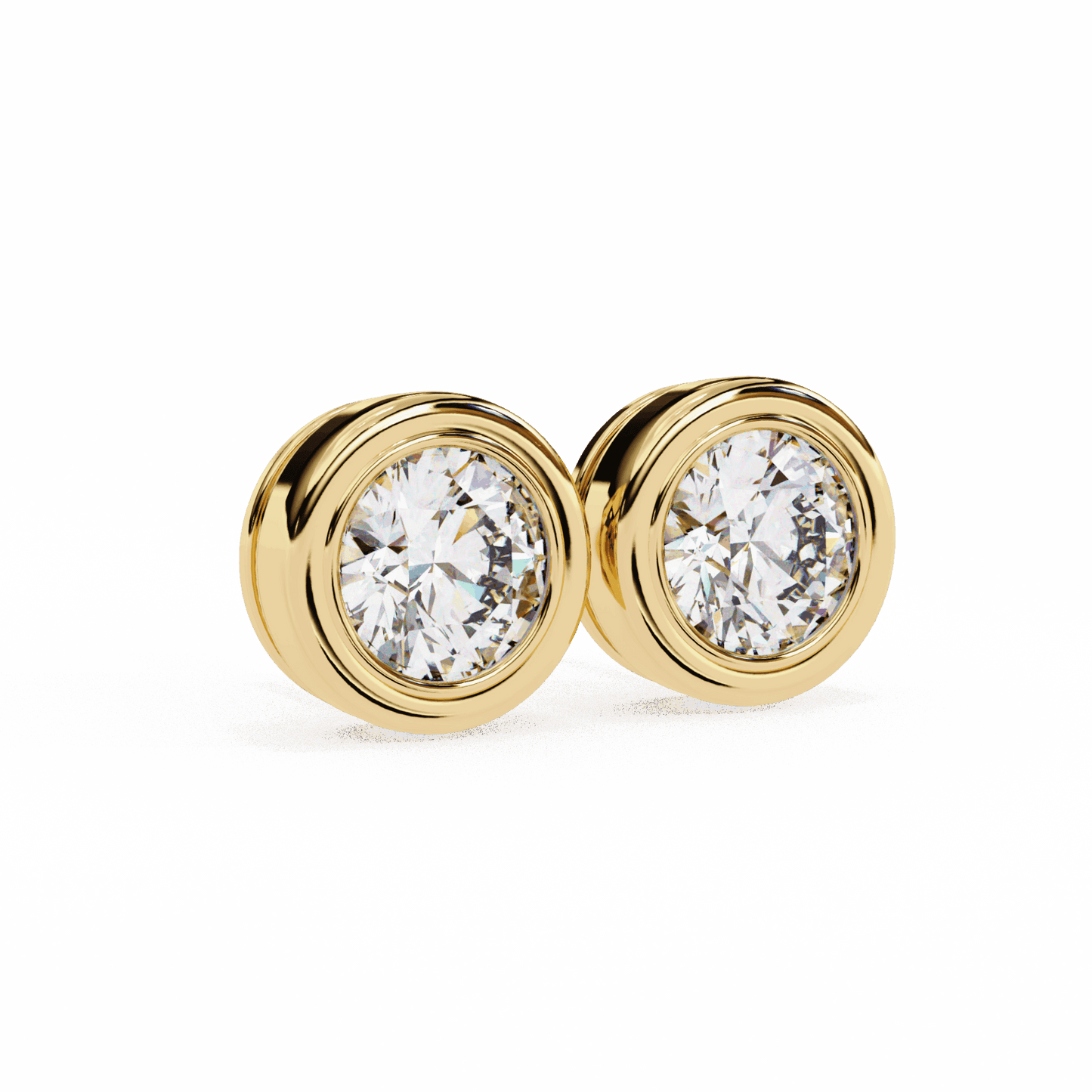 2.5 Carat Round Solitaire Hoop Earrings in Moissanite | House of Estara