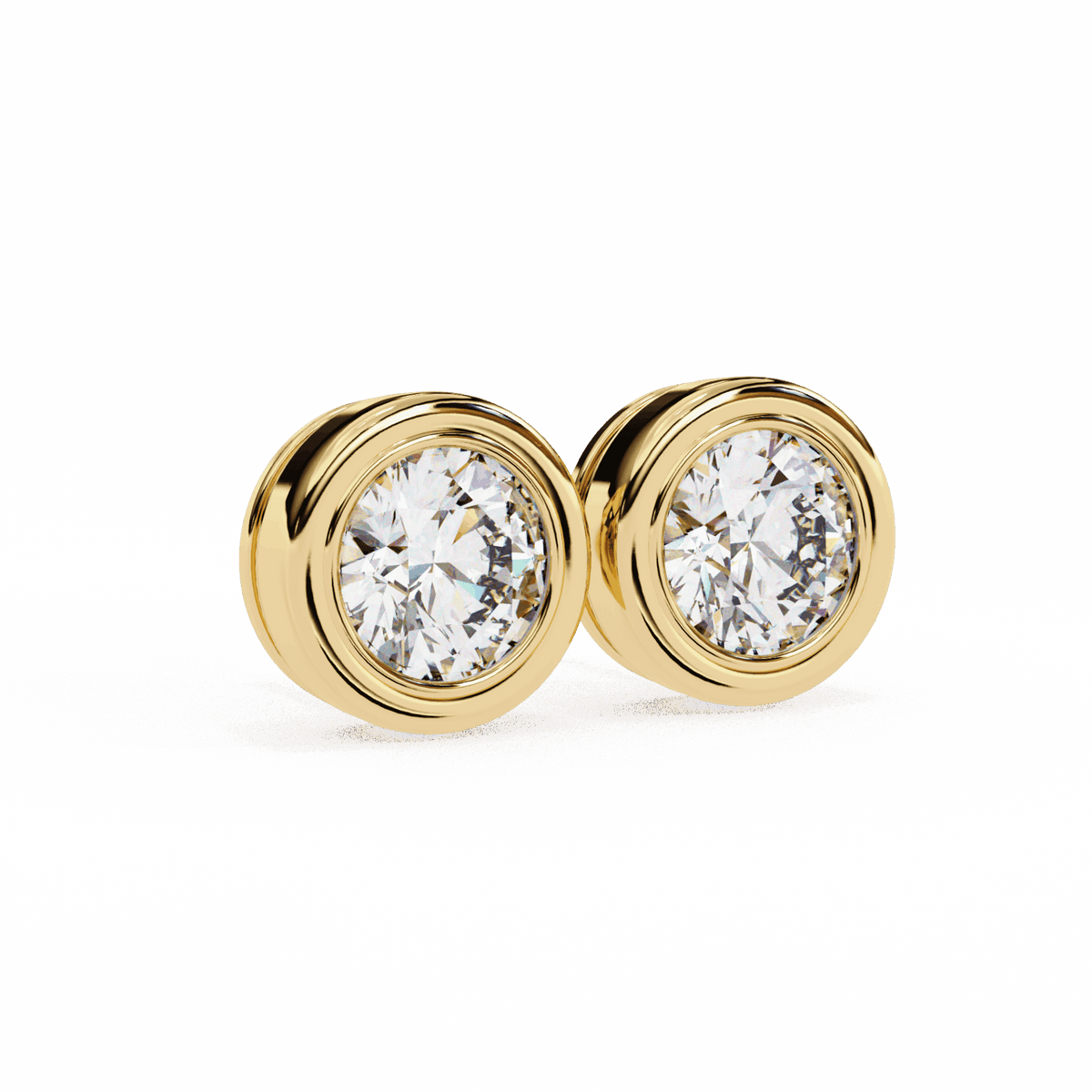 2.5 Carat Round Solitaire Hoop Earrings in Moissanite | House of Estara