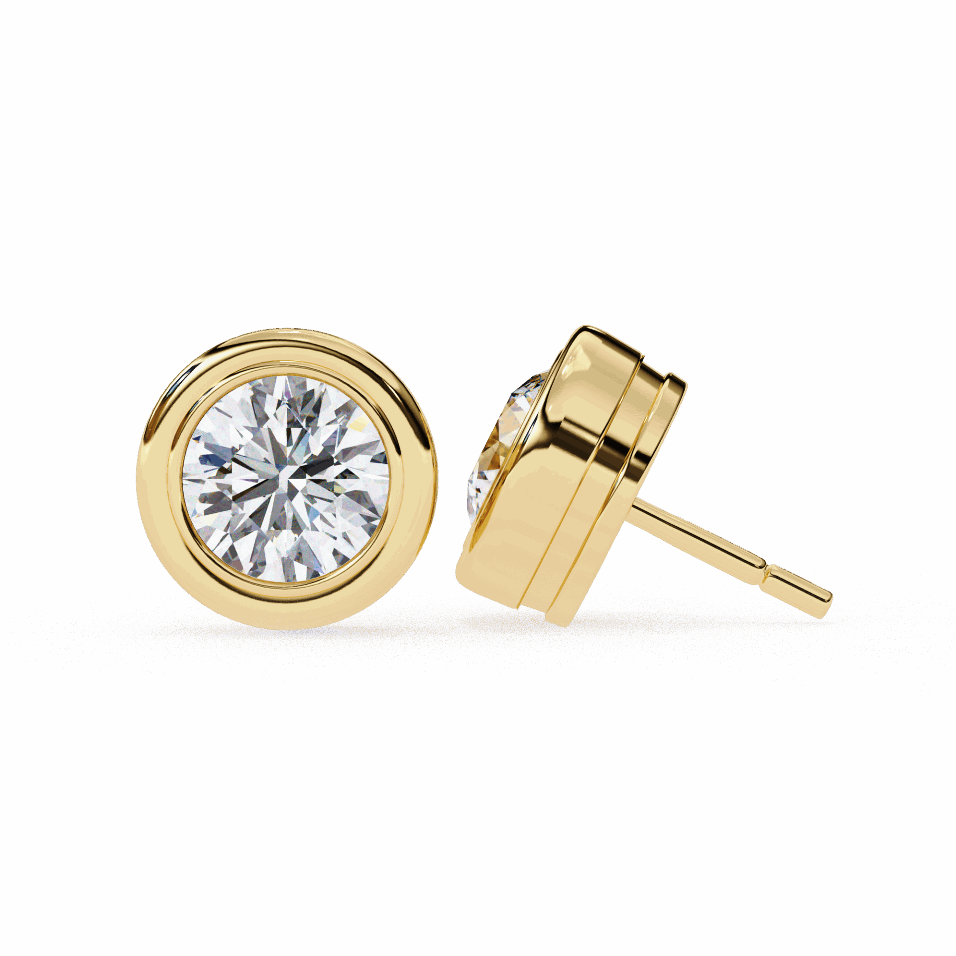 2.5 Carat Round Solitaire Hoop Earrings in Moissanite | House of Estara