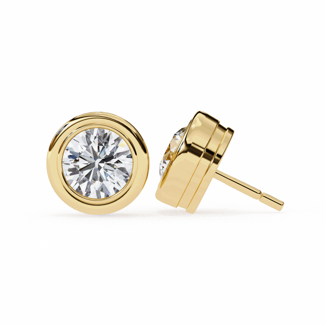 2.5 Carat Round Solitaire Hoop Earrings in Moissanite | House of Estara