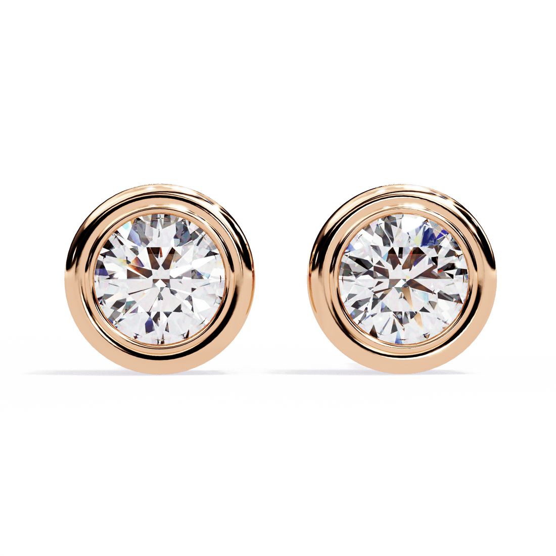 2.5 Carat Round Solitaire Hoop Earrings in Moissanite | House of Estara