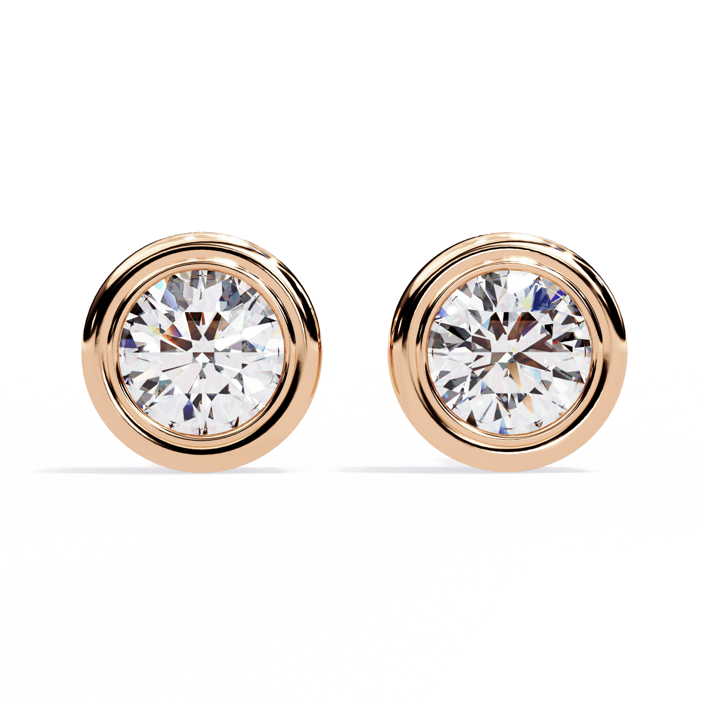 2.5 Carat Round Solitaire Hoop Earrings in Moissanite | House of Estara