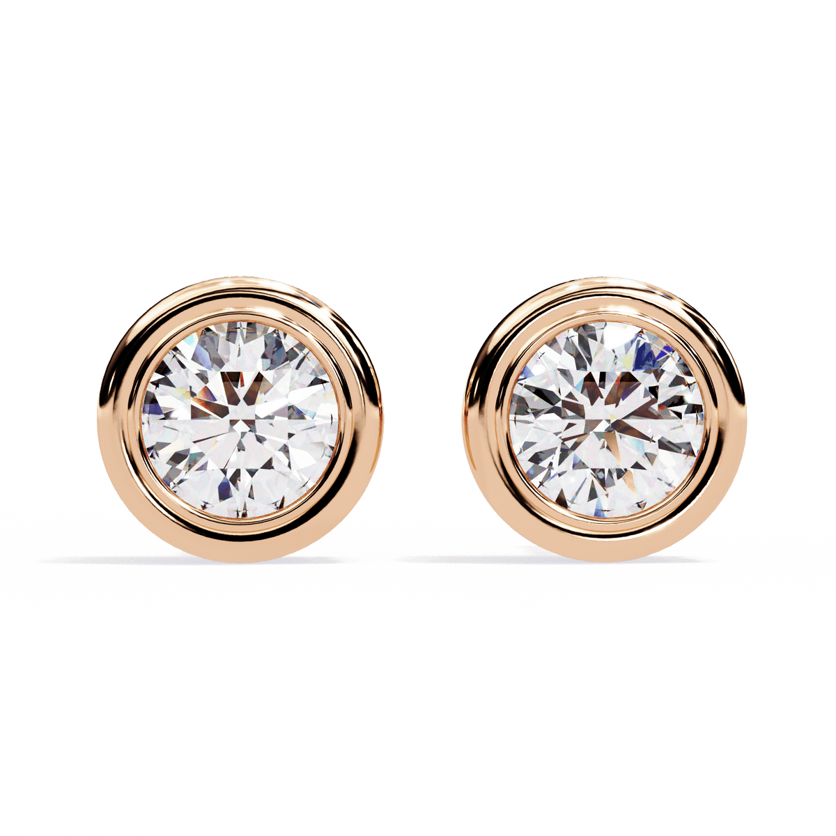 2.5 Carat Round Solitaire Hoop Earrings in Moissanite | House of Estara