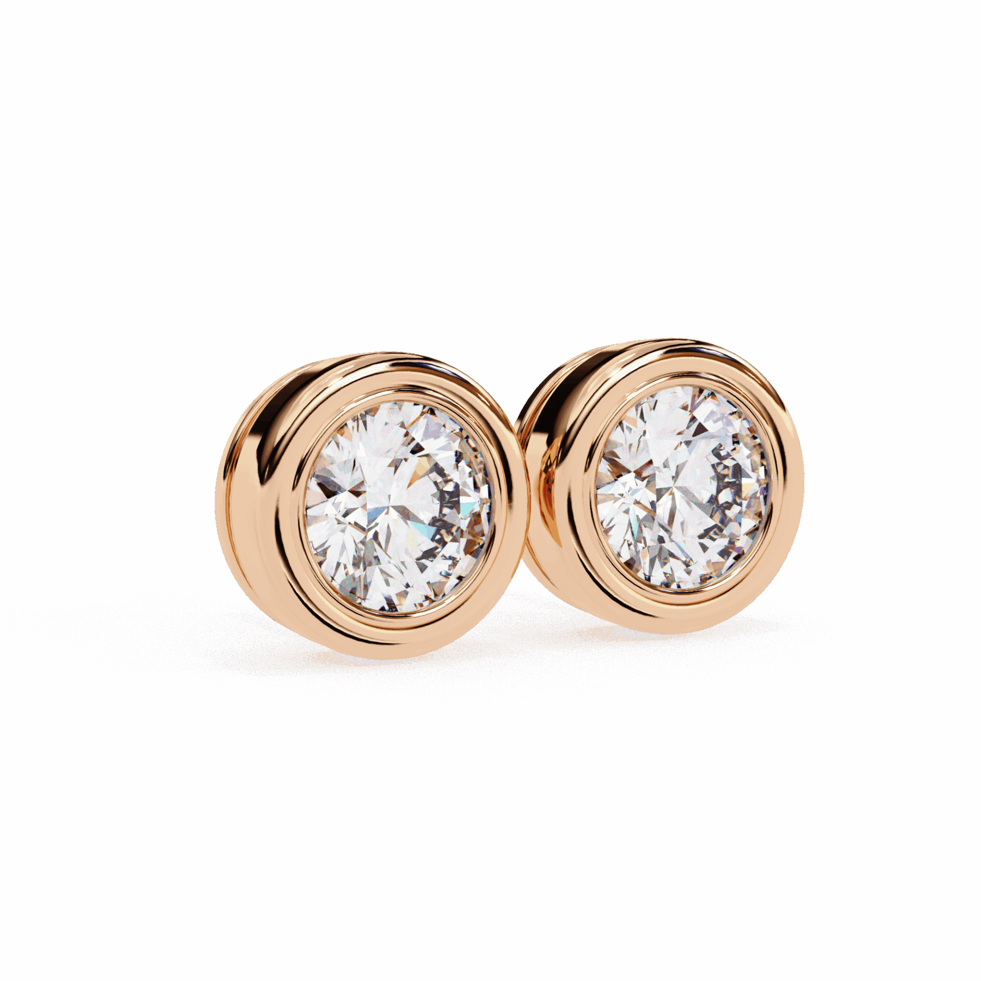 2.5 Carat Round Solitaire Hoop Earrings in Moissanite | House of Estara