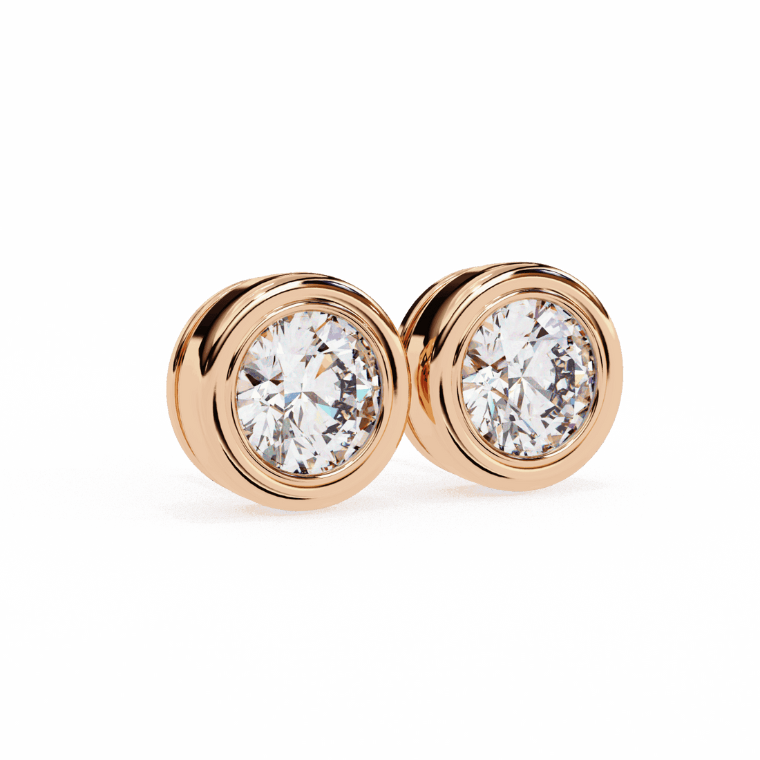 2.5 Carat Round Solitaire Hoop Earrings in Moissanite | House of Estara