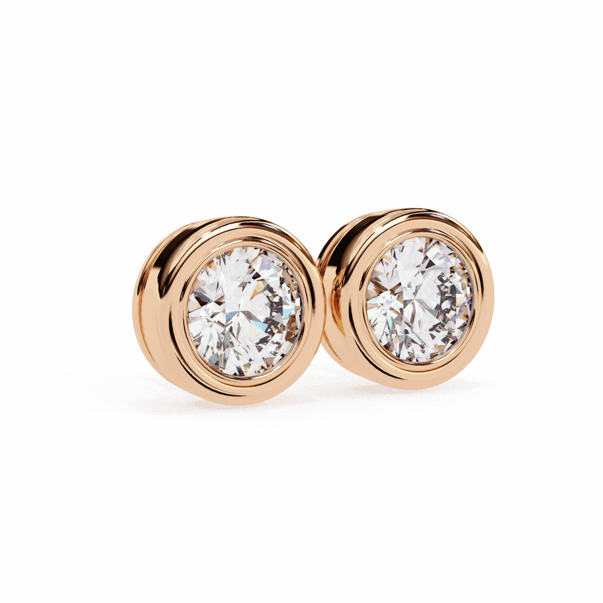 2.5 Carat Round Solitaire Hoop Earrings in Moissanite | House of Estara