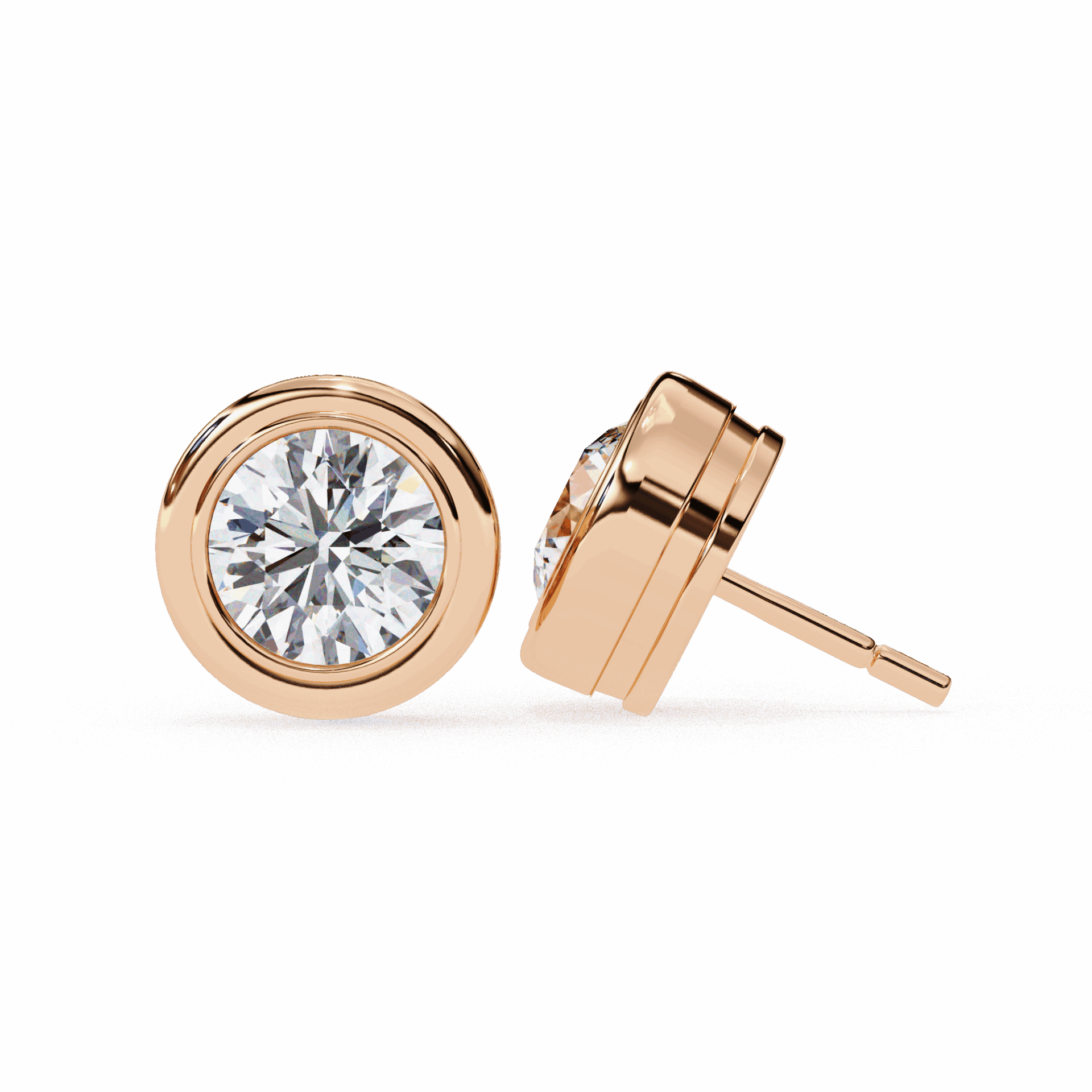 2.5 Carat Round Solitaire Hoop Earrings in Moissanite | House of Estara