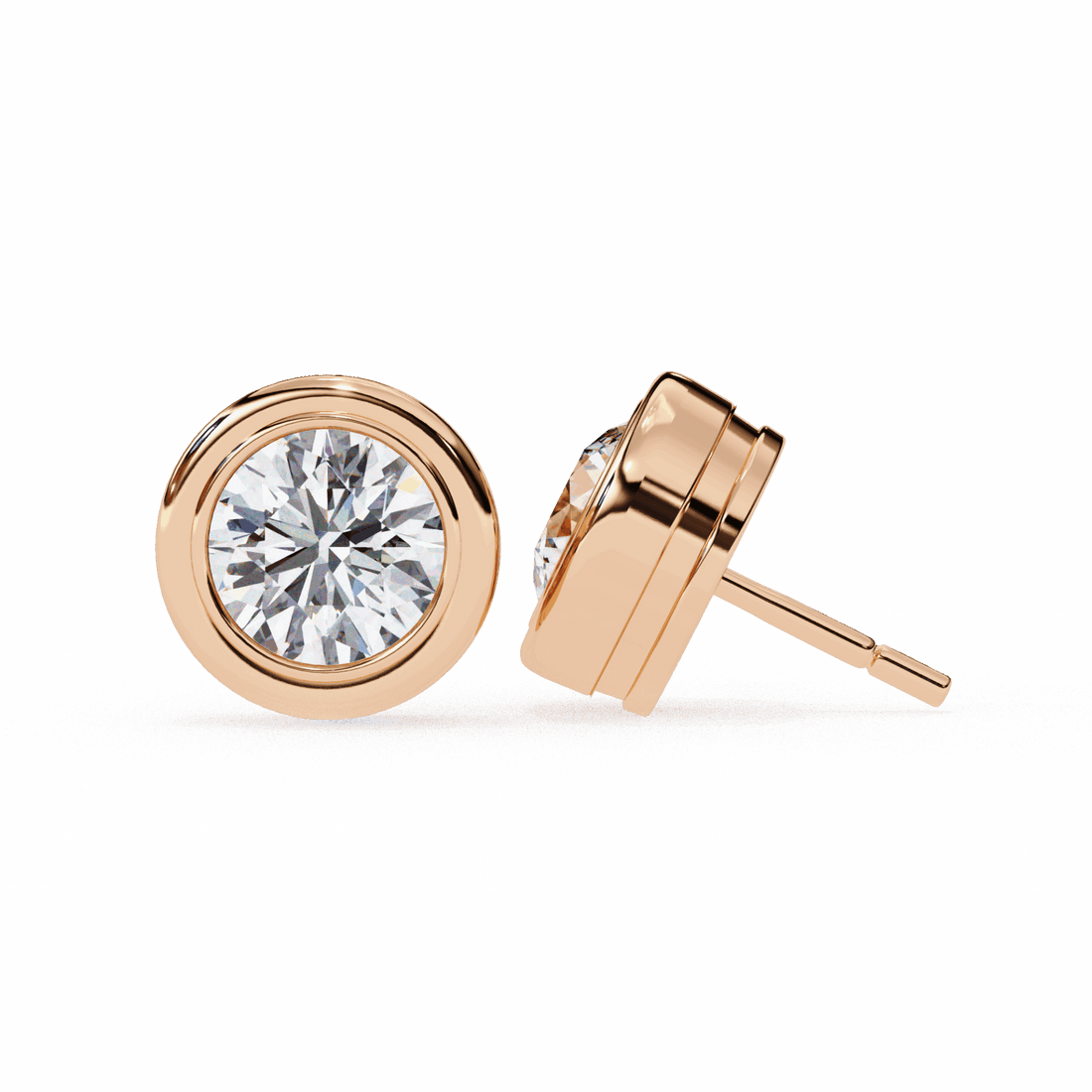 2.5 Carat Round Solitaire Hoop Earrings in Moissanite | House of Estara