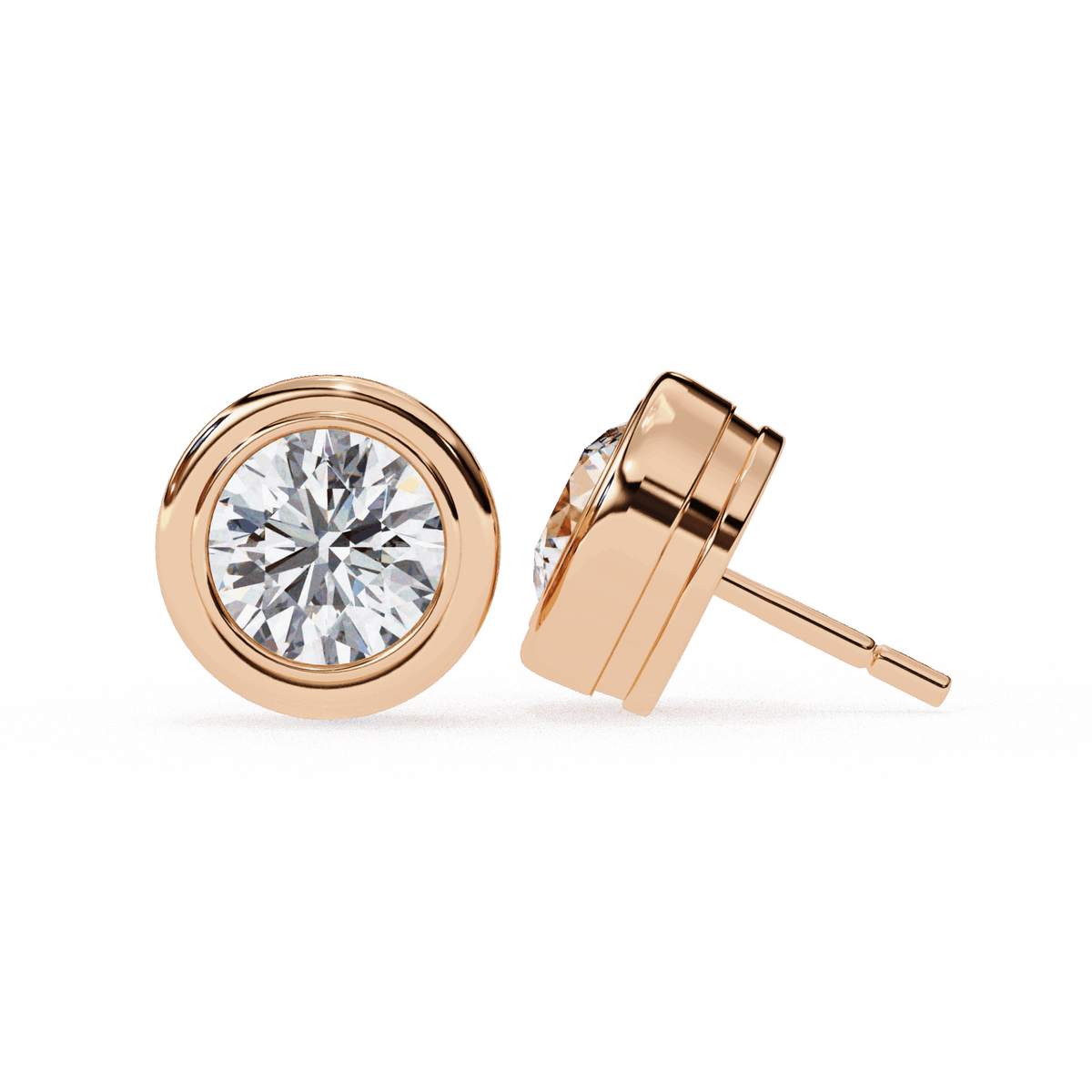 2.5 Carat Round Solitaire Hoop Earrings in Moissanite | House of Estara