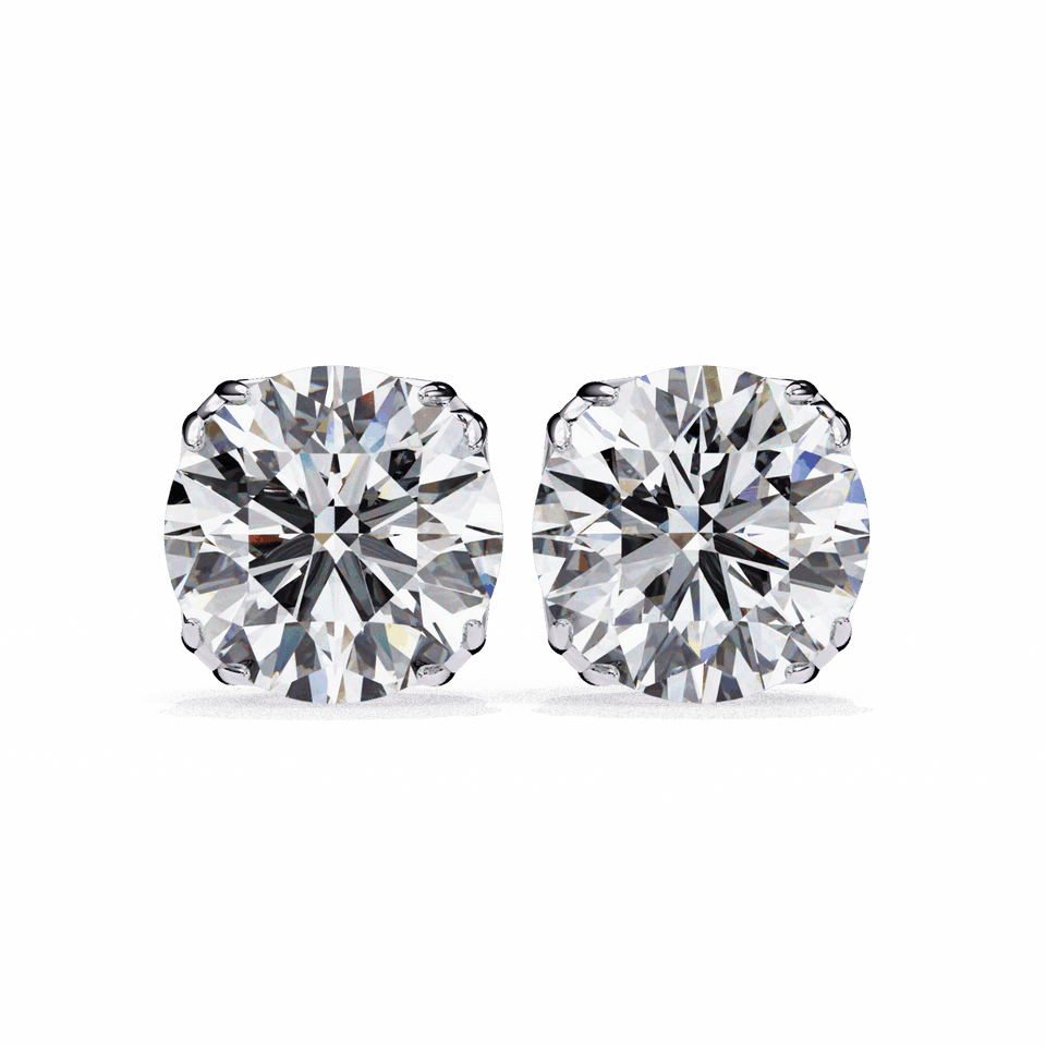Grace Round Solitaire Earrings