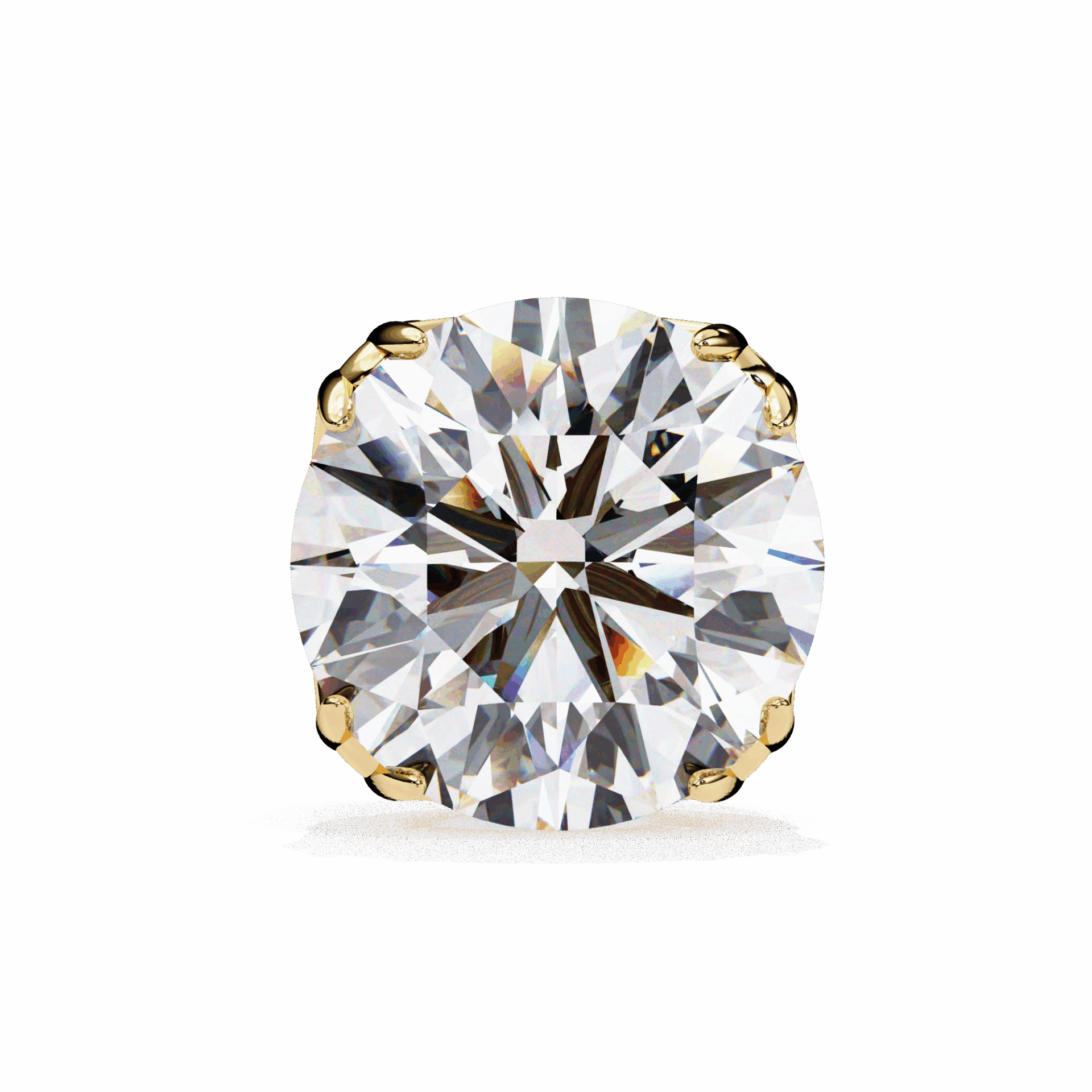 2.5 Carat Grace Round Solitaire Earrings in Moissanite | House of Estara