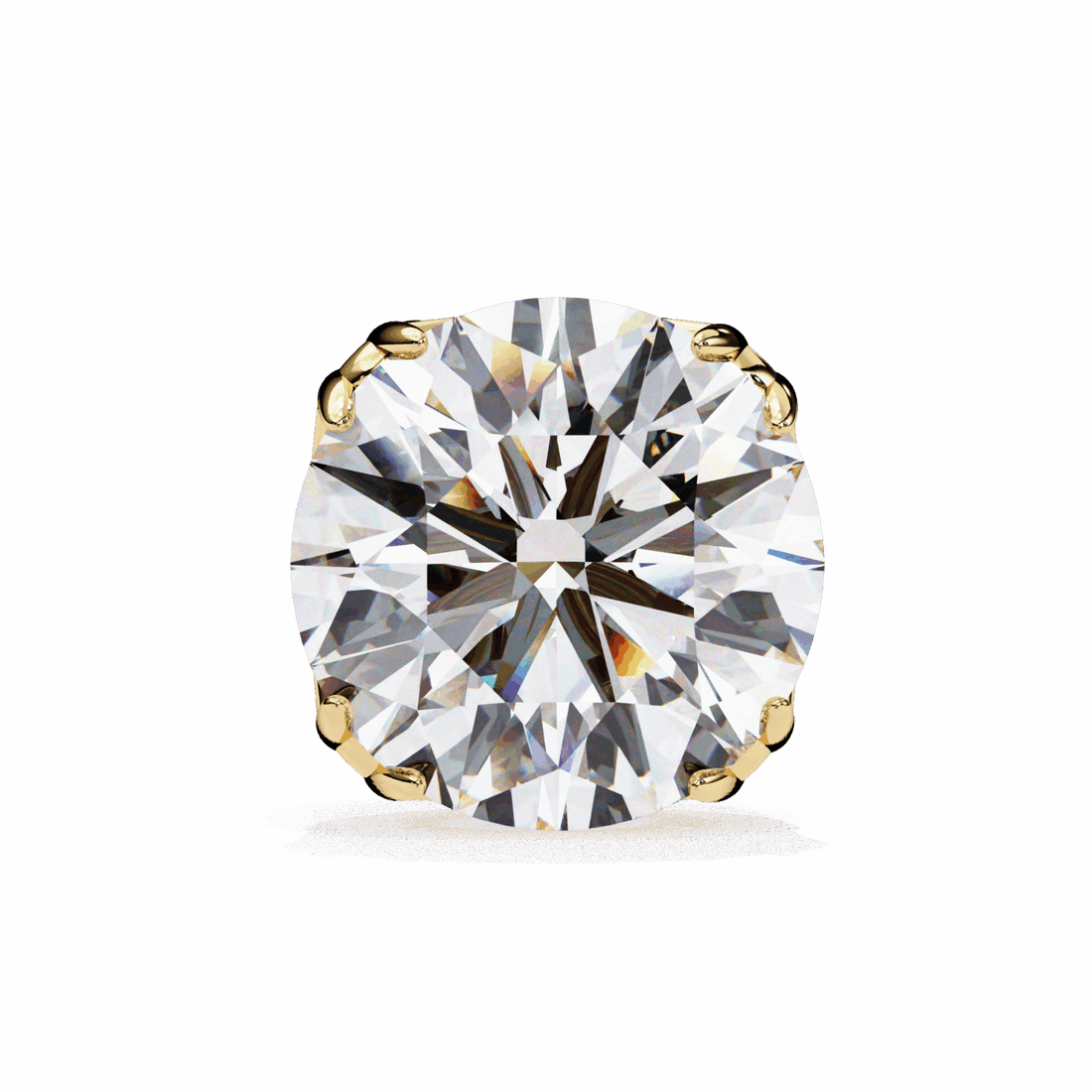 2.5 Carat Grace Round Solitaire Earrings in Moissanite | House of Estara