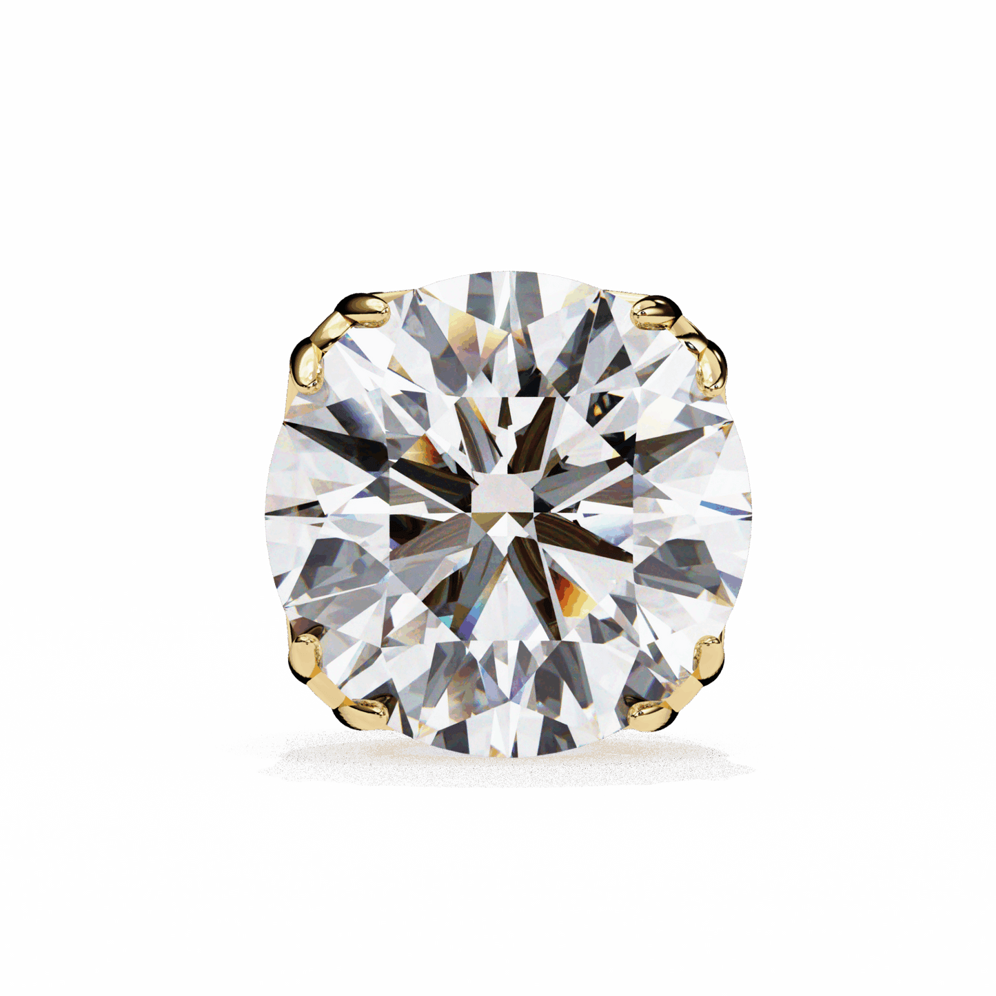 2.5 Carat Grace Round Solitaire Earrings in Moissanite | House of Estara