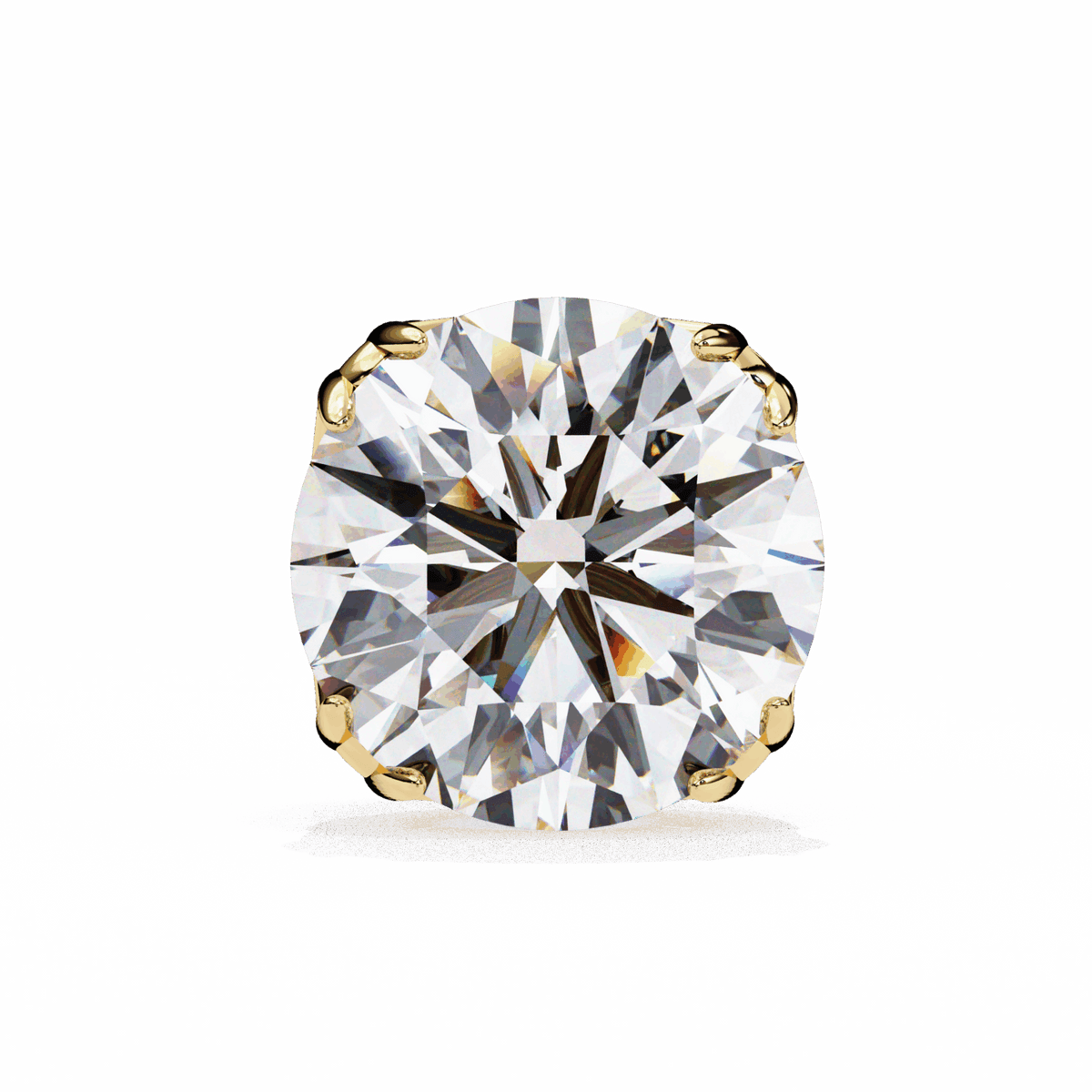 2.5 Carat Grace Round Solitaire Earrings in Moissanite | House of Estara