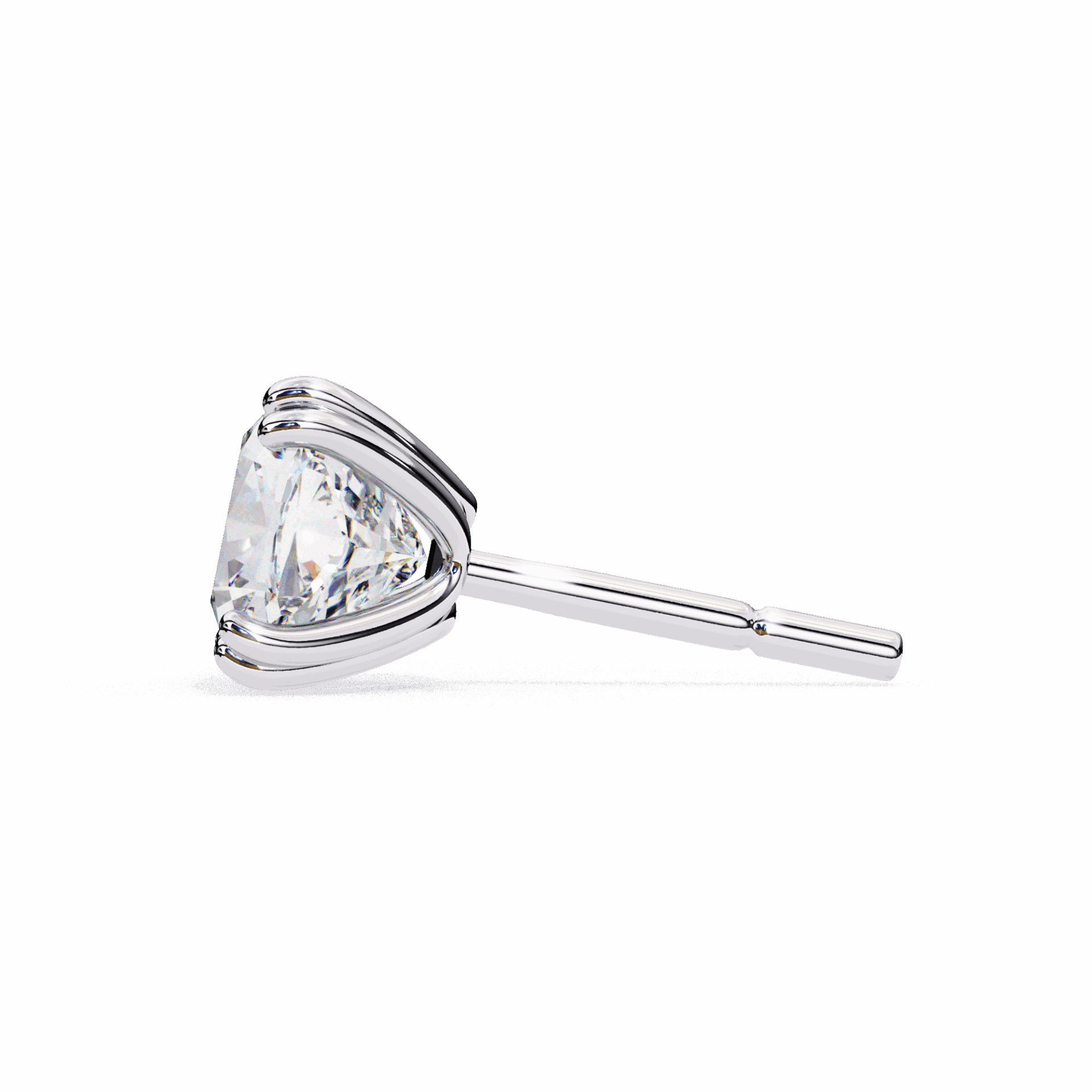 2.25 Carat Refined Cushion Solitaire Earrings in Moissanite | House of Estara