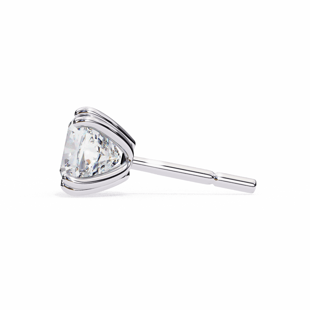 2.25 Carat Refined Cushion Solitaire Earrings in Moissanite | House of Estara