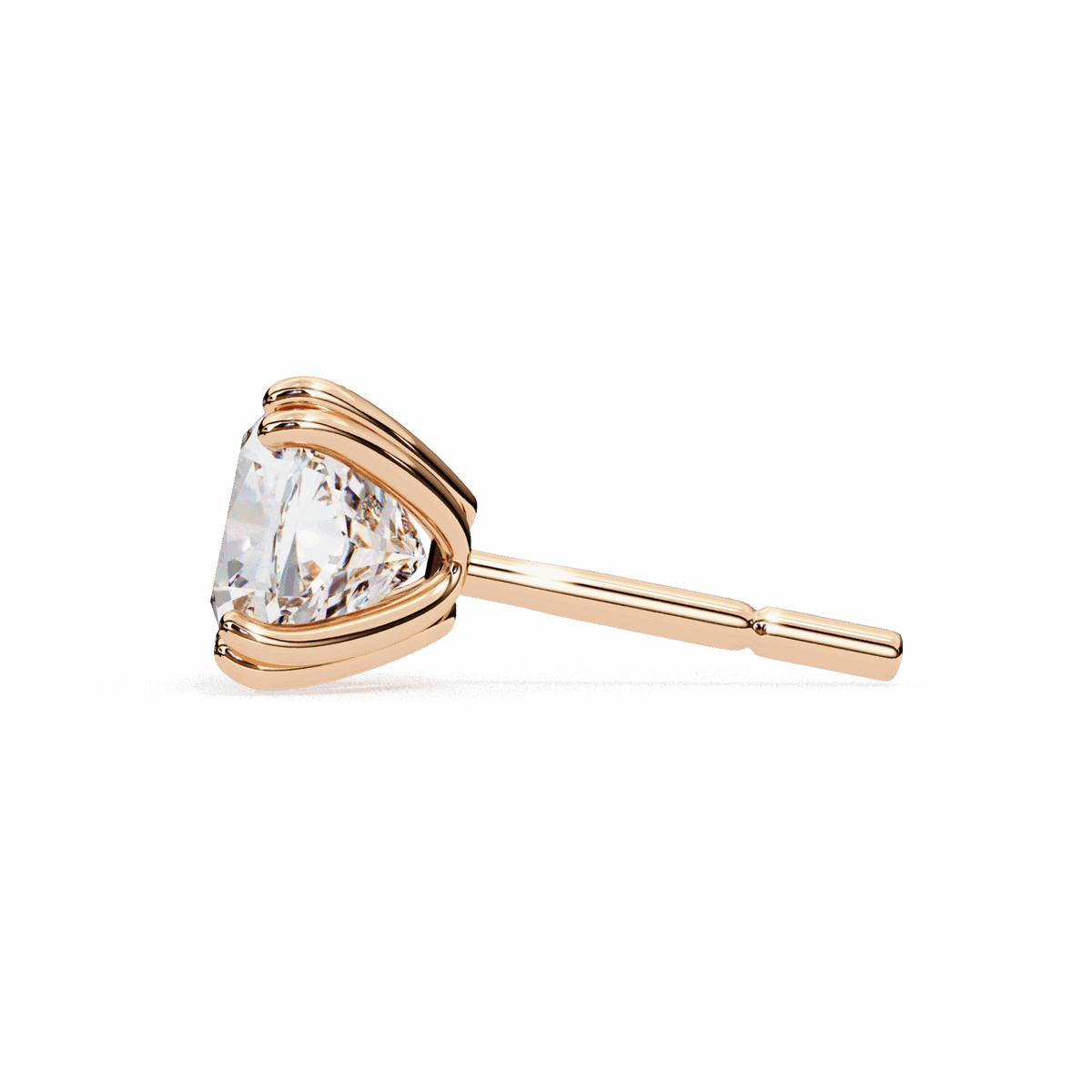 2.25 Carat Refined Cushion Solitaire Earrings in Moissanite | House of Estara