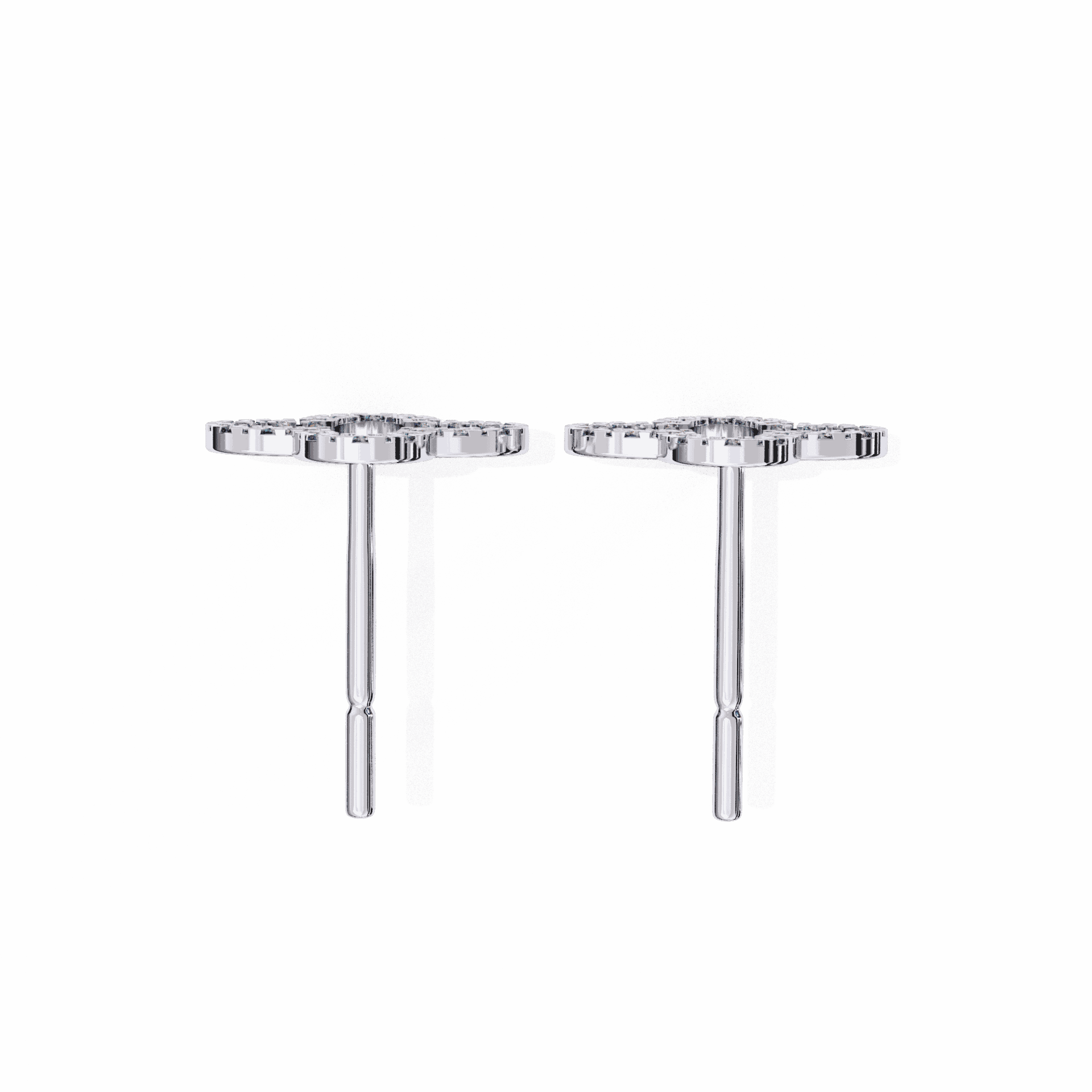 0.2 Carat Elegant Round Stud Earrings in Moissanite | House of Estara