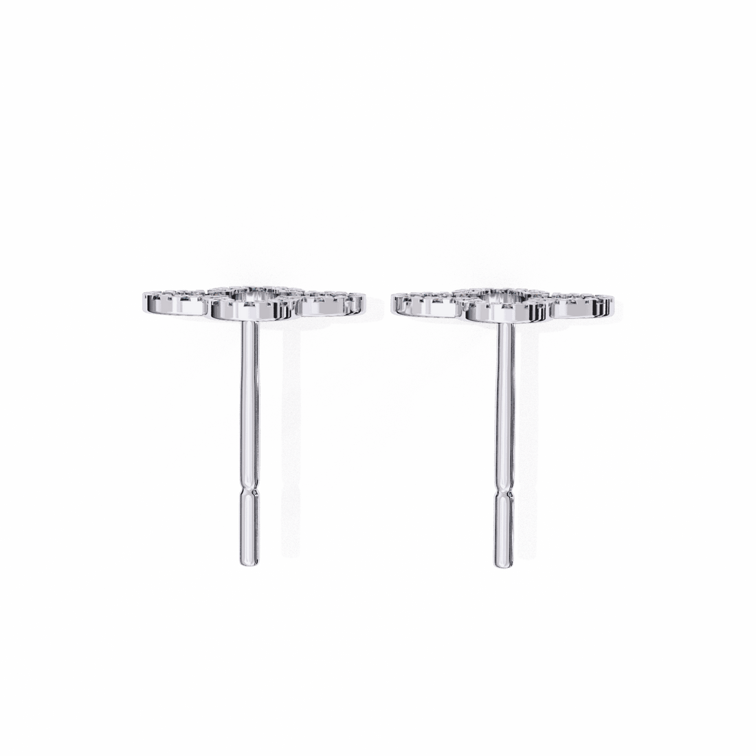 0.2 Carat Elegant Round Stud Earrings in Moissanite | House of Estara