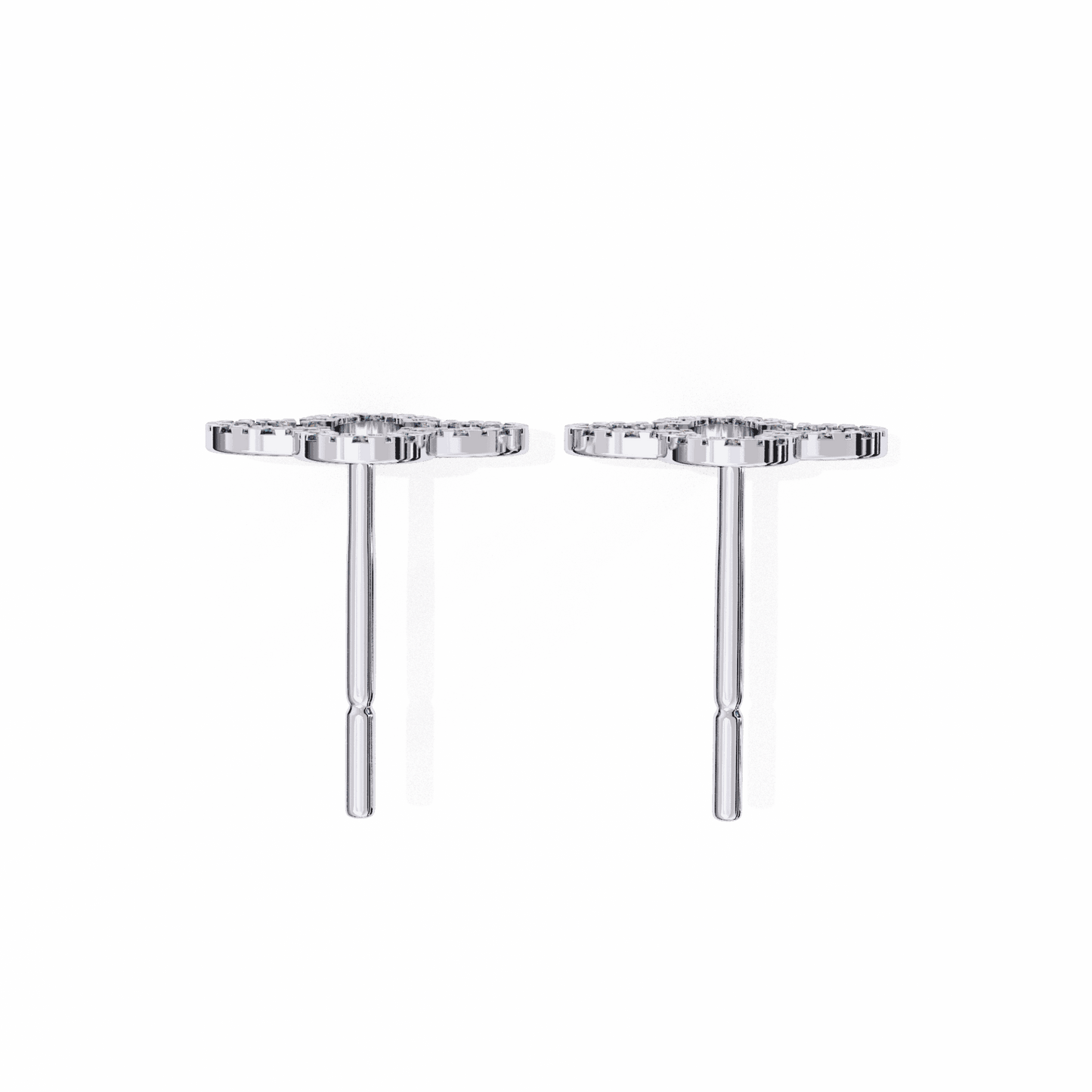 0.2 Carat Elegant Round Stud Earrings in Moissanite | House of Estara