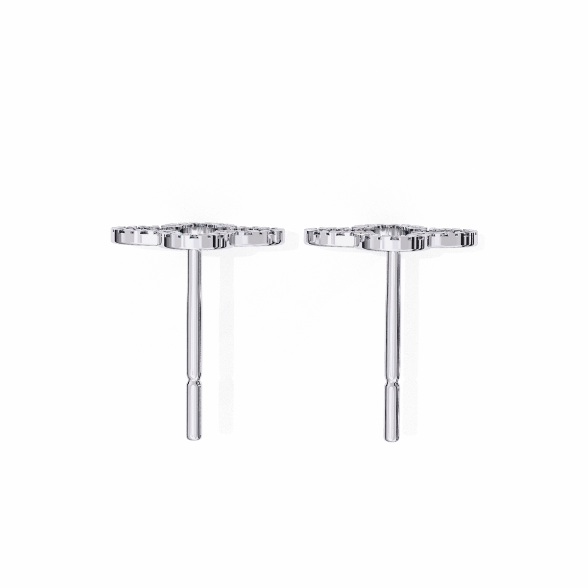 0.2 Carat Elegant Round Stud Earrings in Moissanite | House of Estara