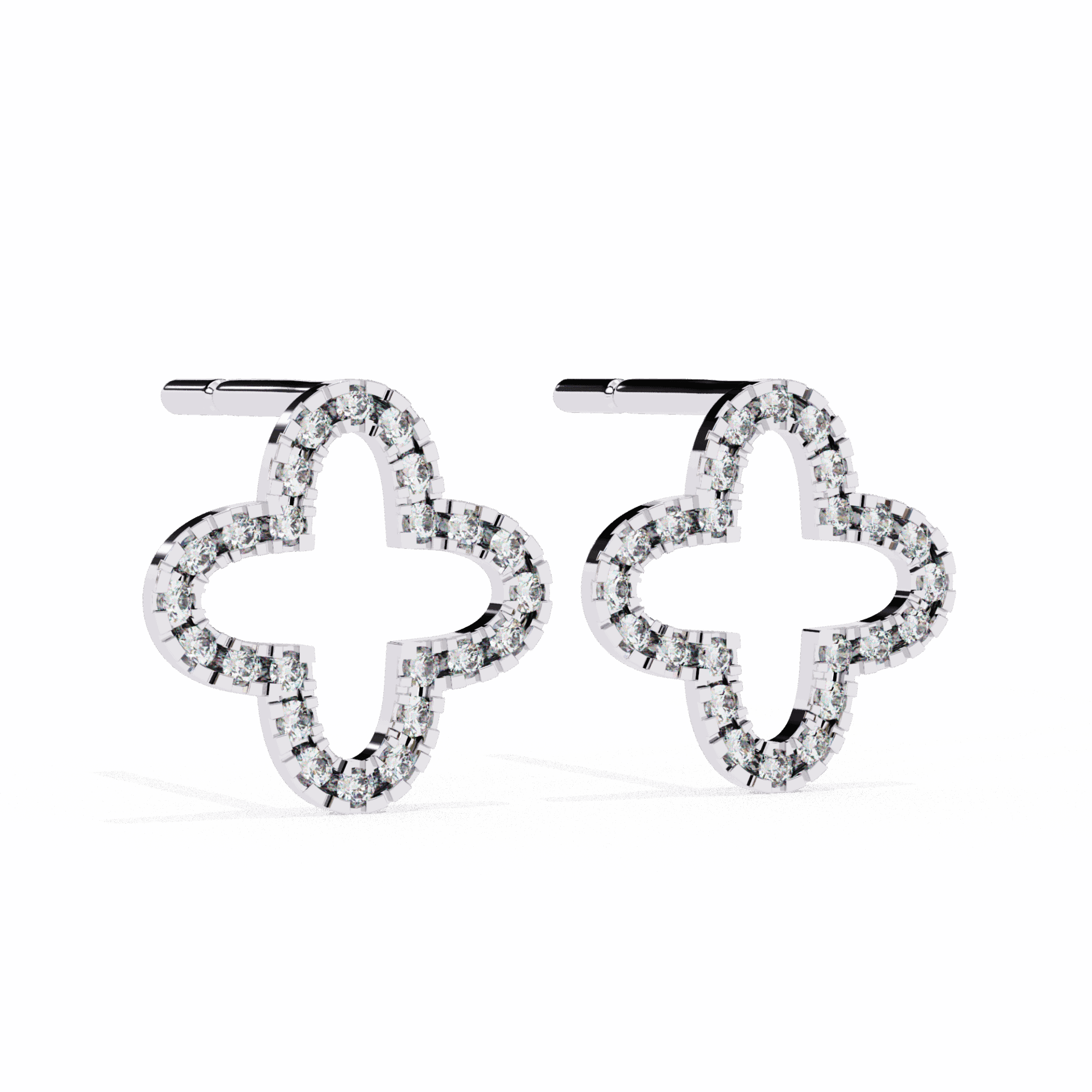0.2 Carat Elegant Round Stud Earrings in Moissanite | House of Estara
