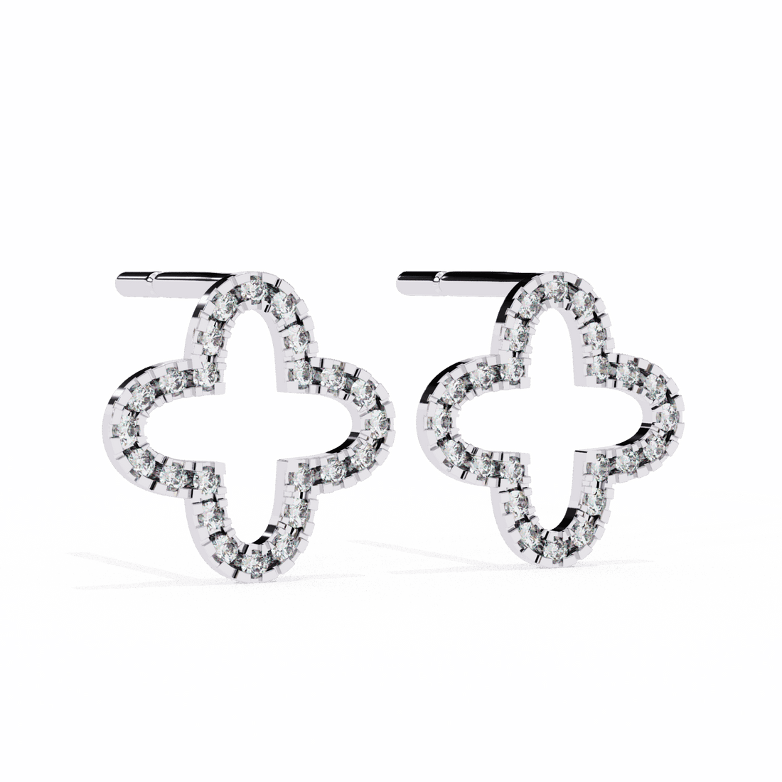 0.2 Carat Elegant Round Stud Earrings in Moissanite | House of Estara