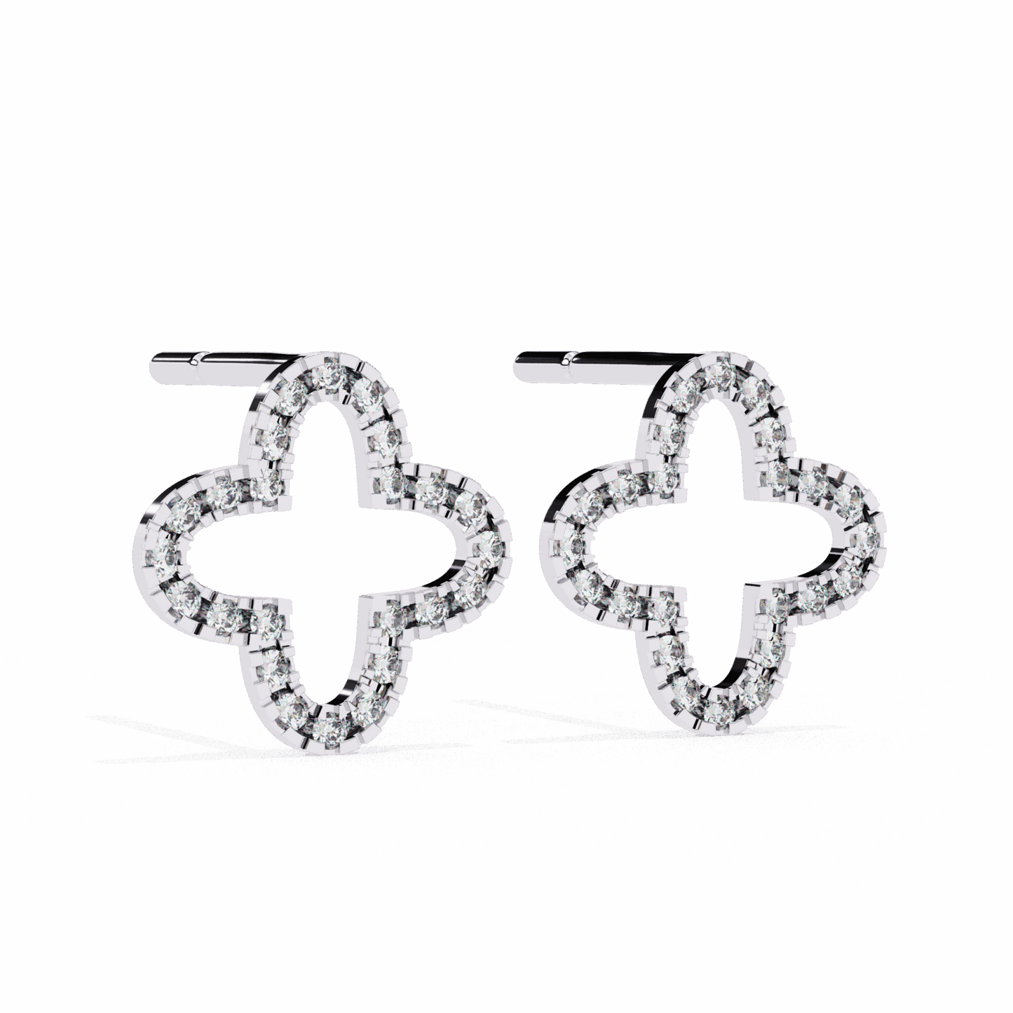 0.2 Carat Elegant Round Stud Earrings in Moissanite | House of Estara