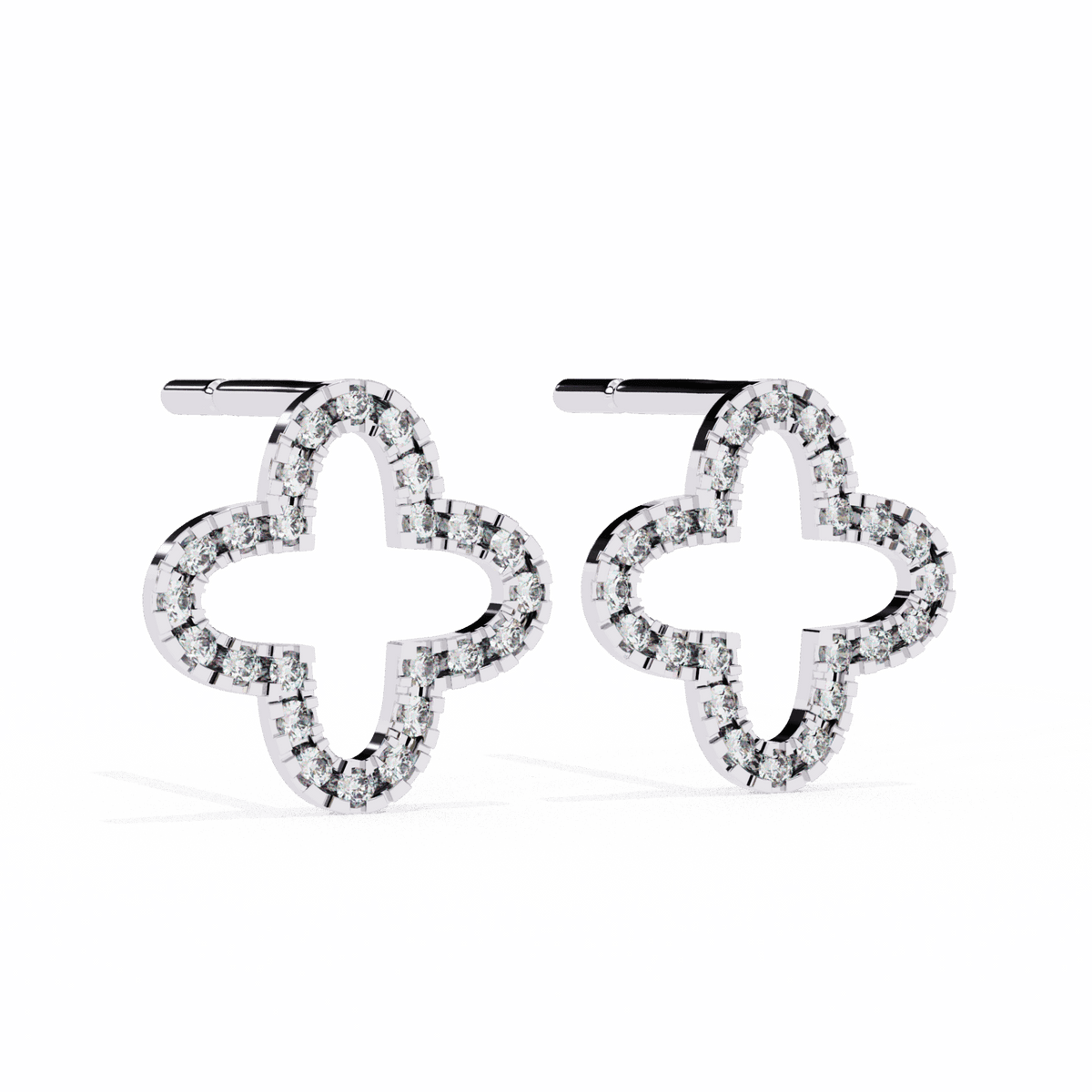 0.2 Carat Elegant Round Stud Earrings in Moissanite | House of Estara