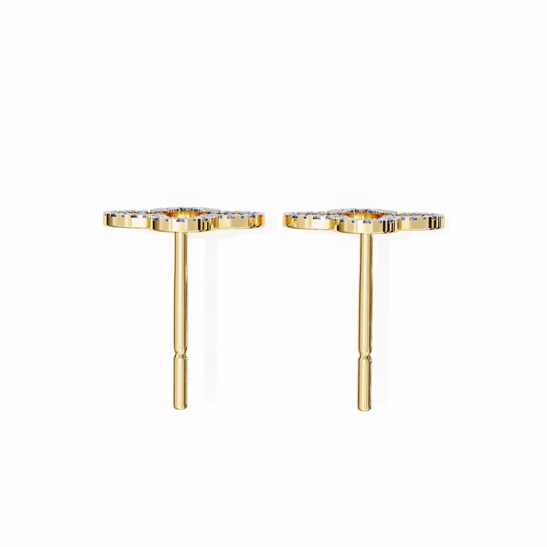 0.2 Carat Elegant Round Stud Earrings in Moissanite | House of Estara
