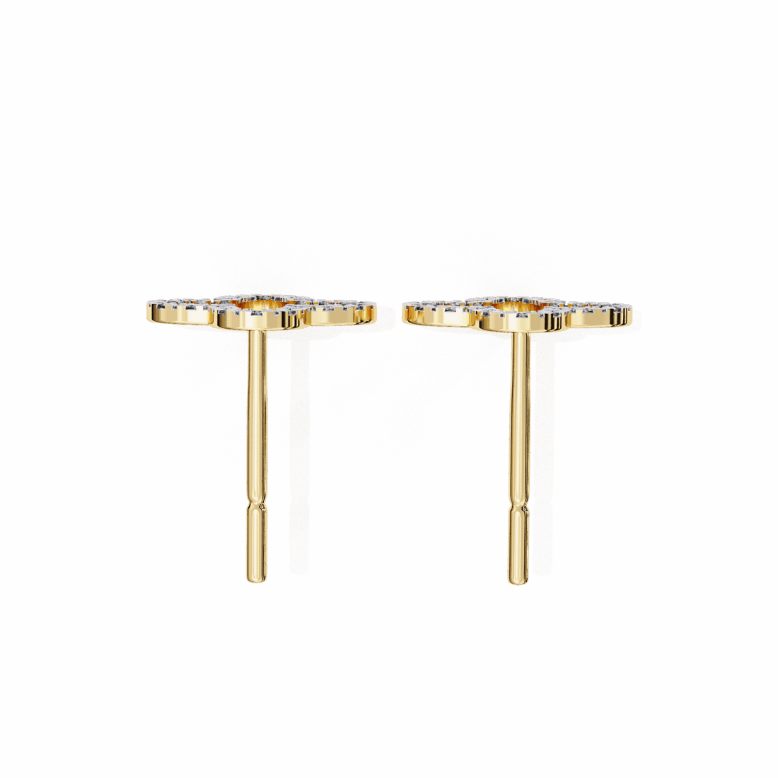 0.2 Carat Elegant Round Stud Earrings in Moissanite | House of Estara