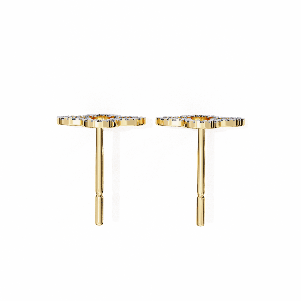 0.2 Carat Elegant Round Stud Earrings in Moissanite | House of Estara