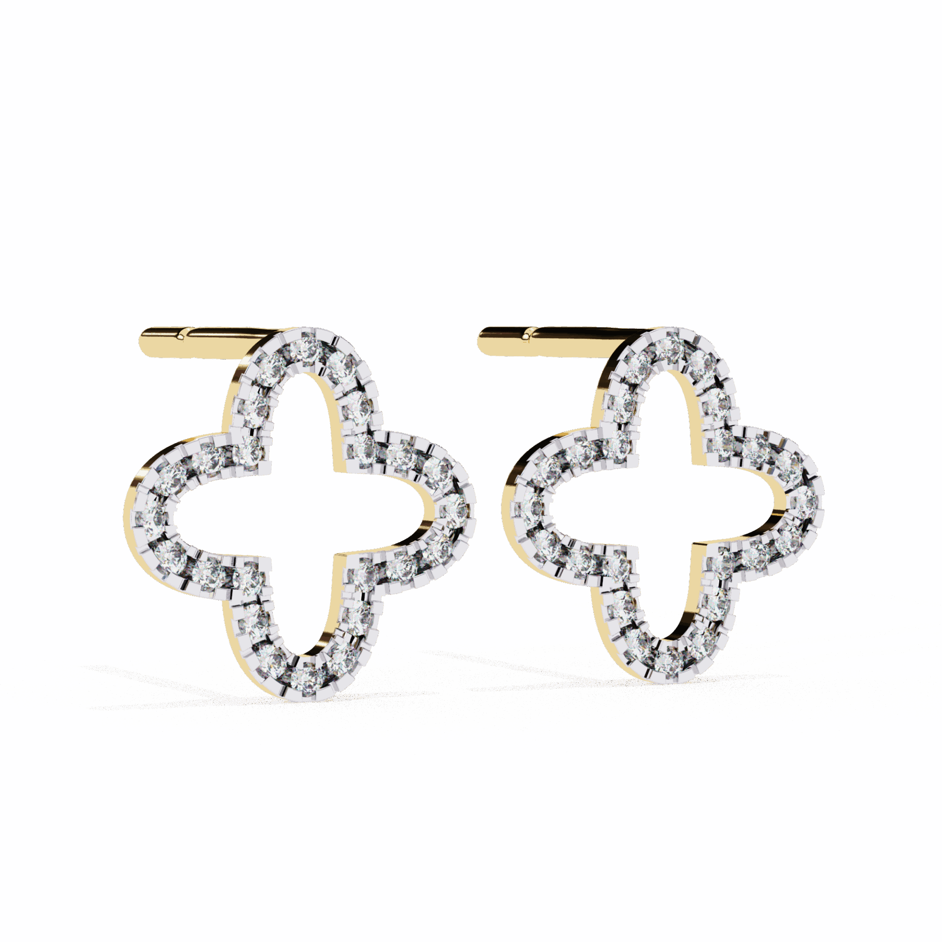 0.2 Carat Elegant Round Stud Earrings in Moissanite | House of Estara