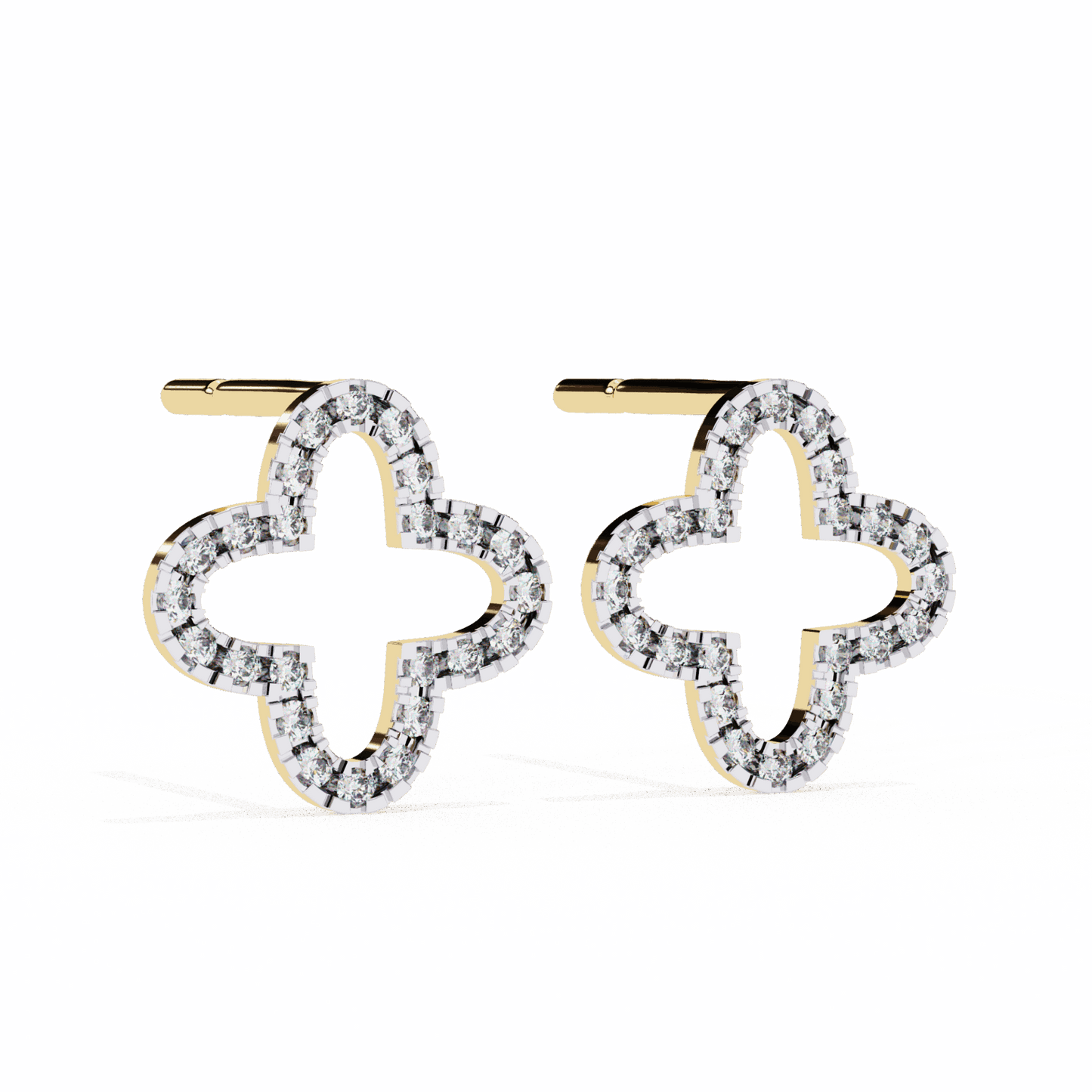 0.2 Carat Elegant Round Stud Earrings in Moissanite | House of Estara