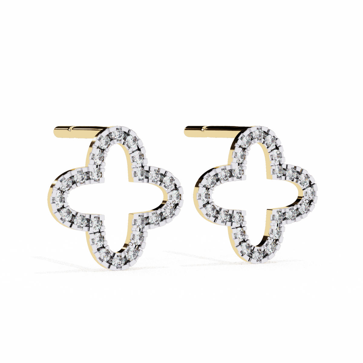 0.2 Carat Elegant Round Stud Earrings in Moissanite | House of Estara