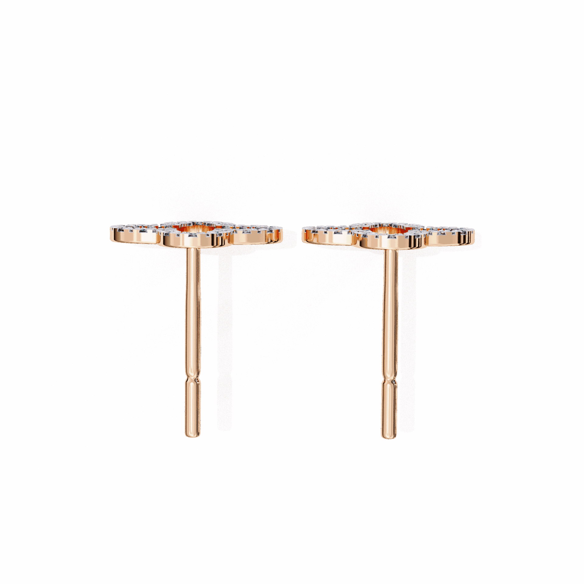 0.2 Carat Elegant Round Stud Earrings in Moissanite | House of Estara