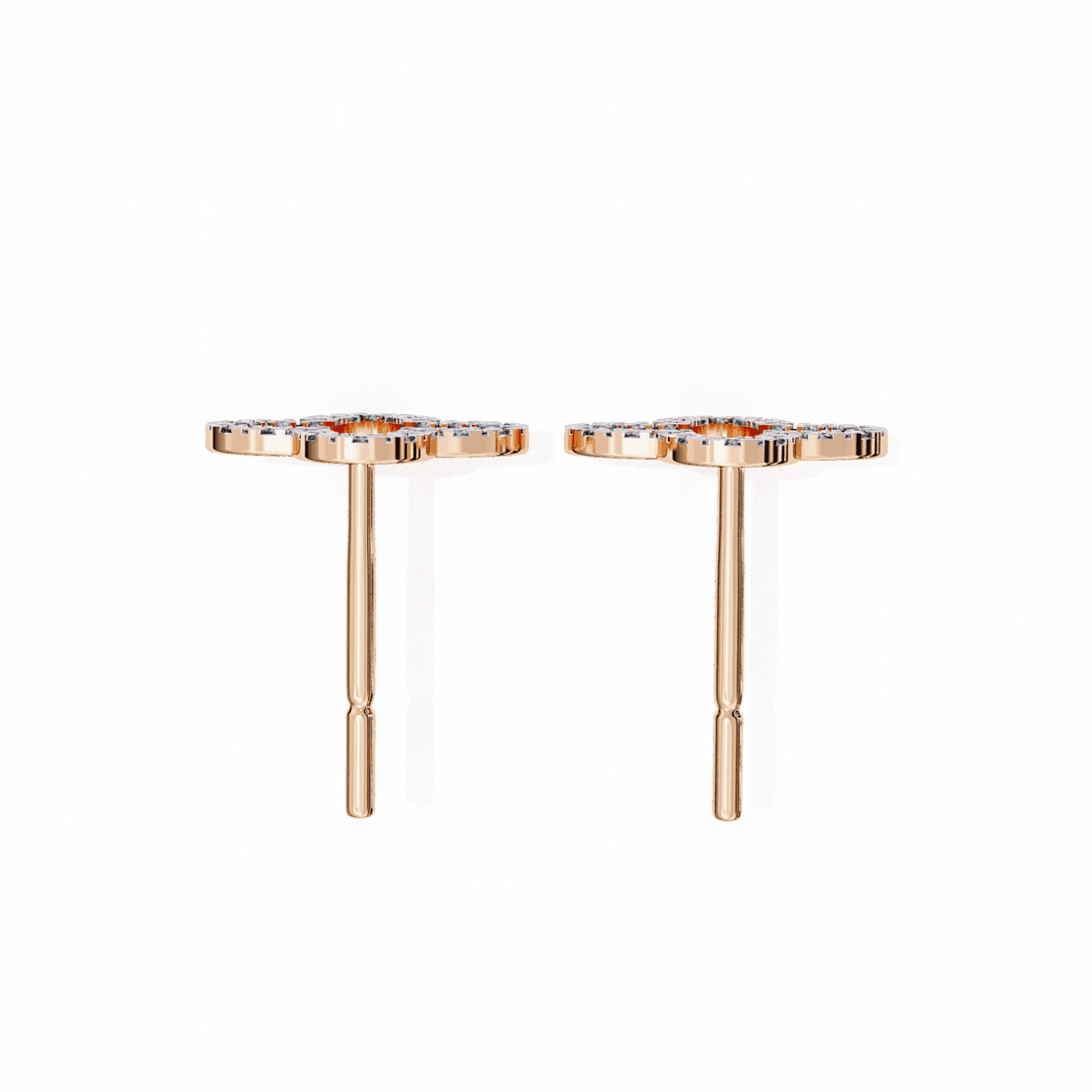 0.2 Carat Elegant Round Stud Earrings in Moissanite | House of Estara