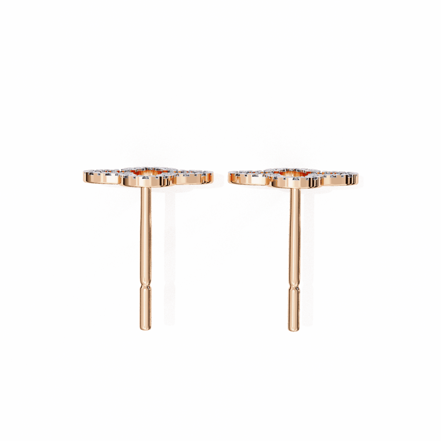 0.2 Carat Elegant Round Stud Earrings in Moissanite | House of Estara