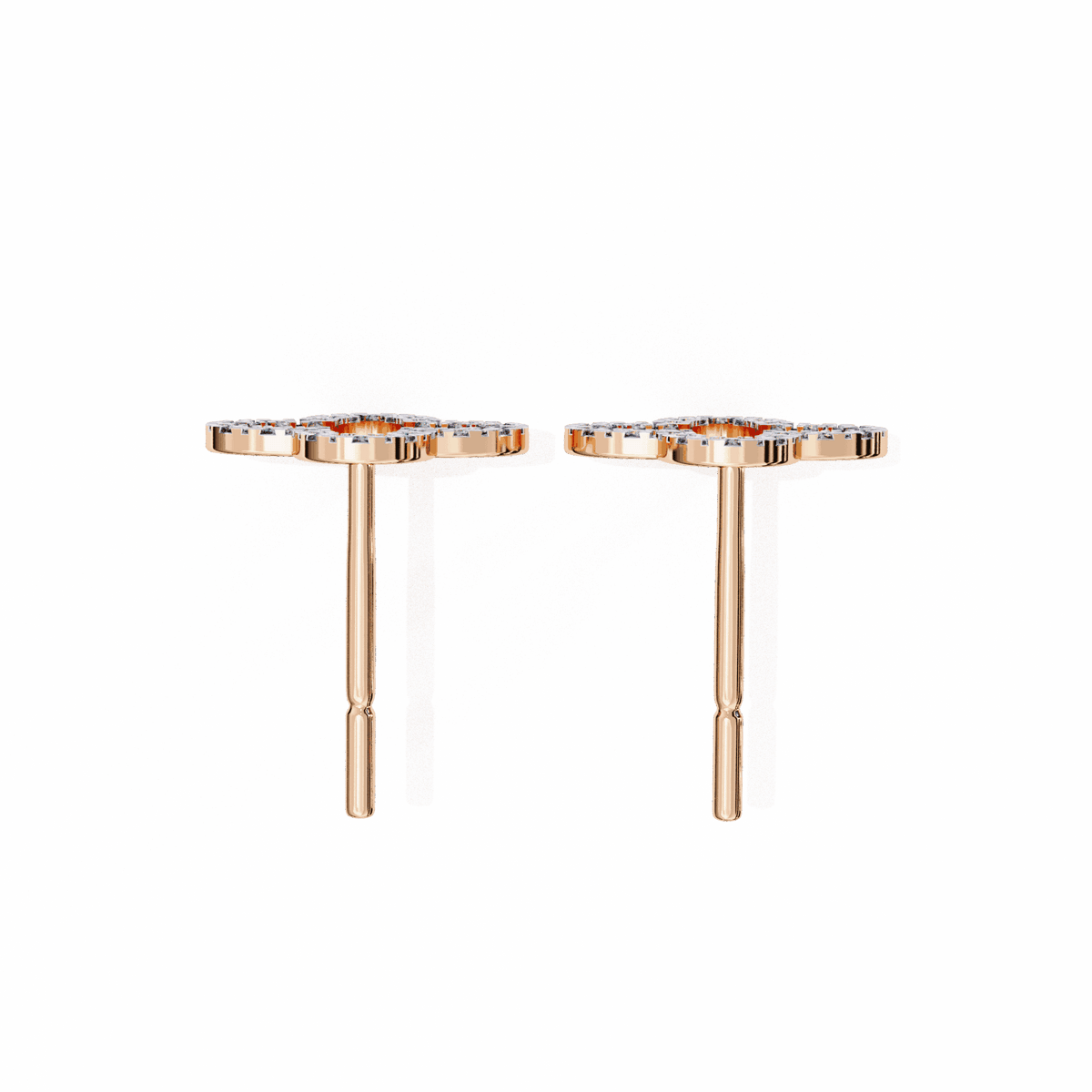 0.2 Carat Elegant Round Stud Earrings in Moissanite | House of Estara