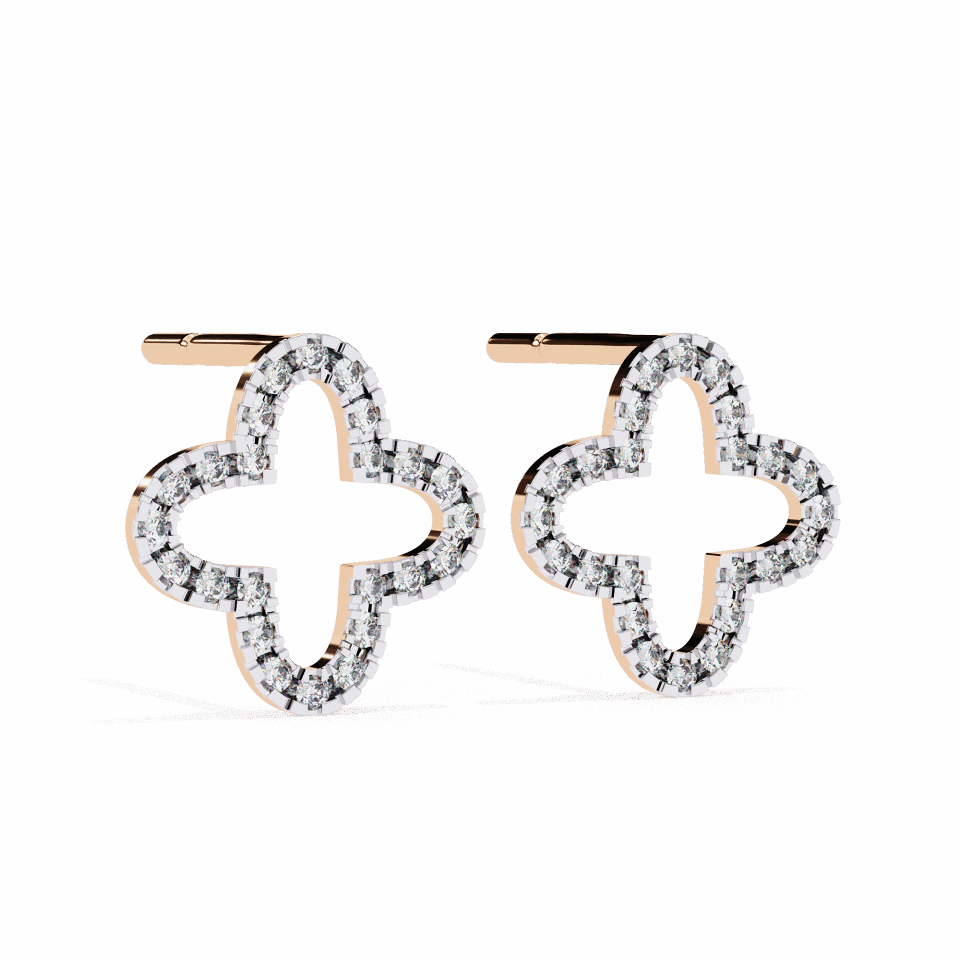 0.2 Carat Elegant Round Stud Earrings in Moissanite | House of Estara
