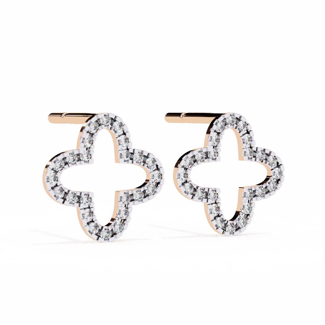 0.2 Carat Elegant Round Stud Earrings in Moissanite | House of Estara
