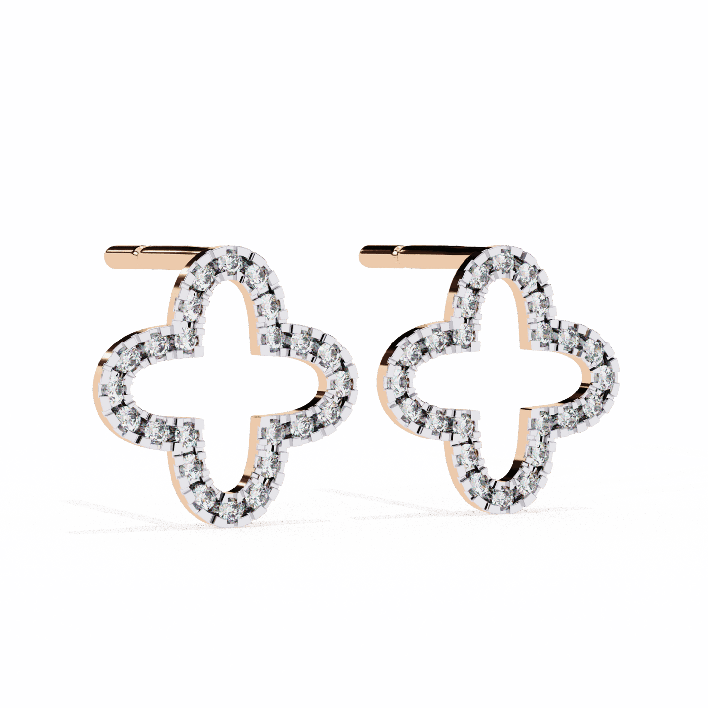 0.2 Carat Elegant Round Stud Earrings in Moissanite | House of Estara