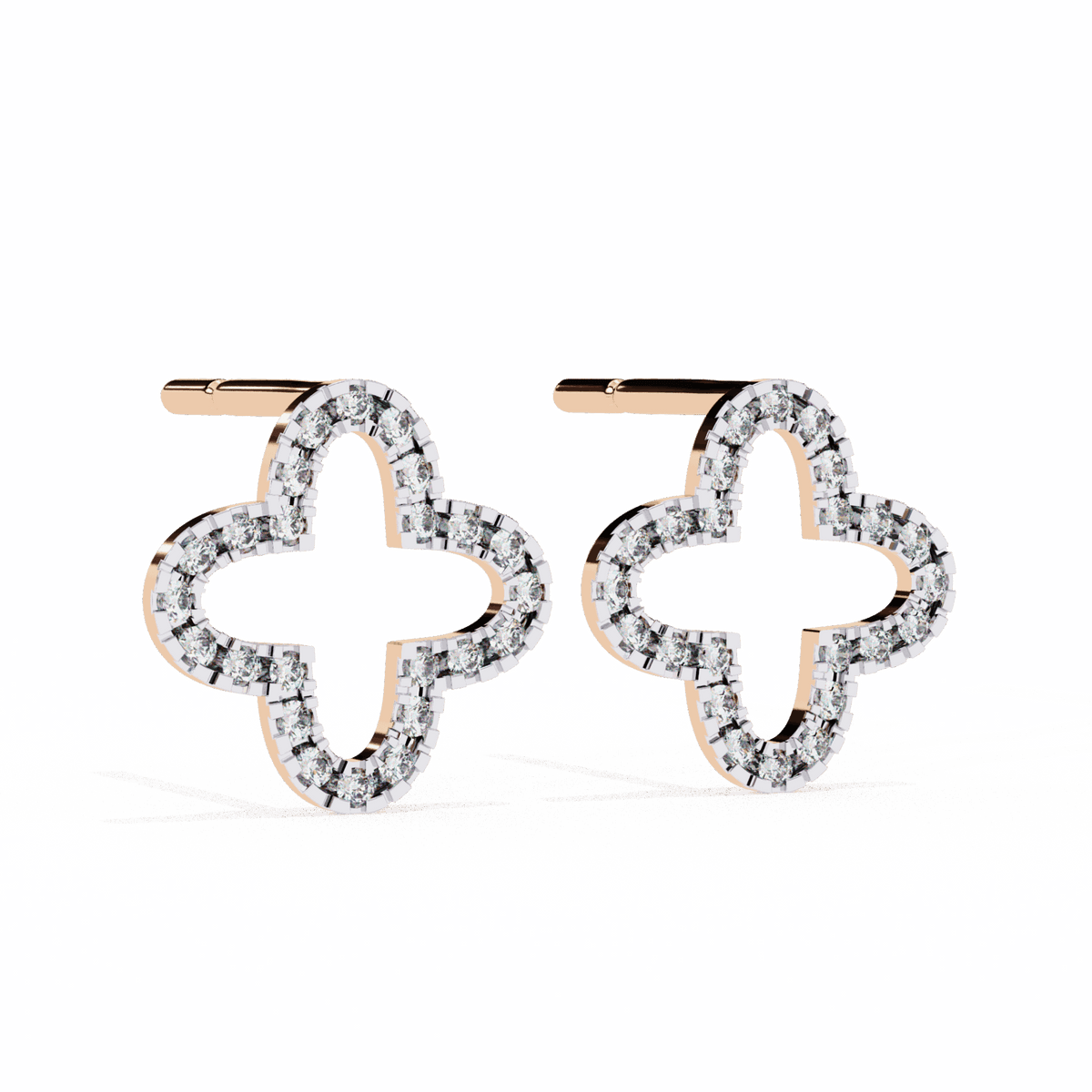 0.2 Carat Elegant Round Stud Earrings in Moissanite | House of Estara