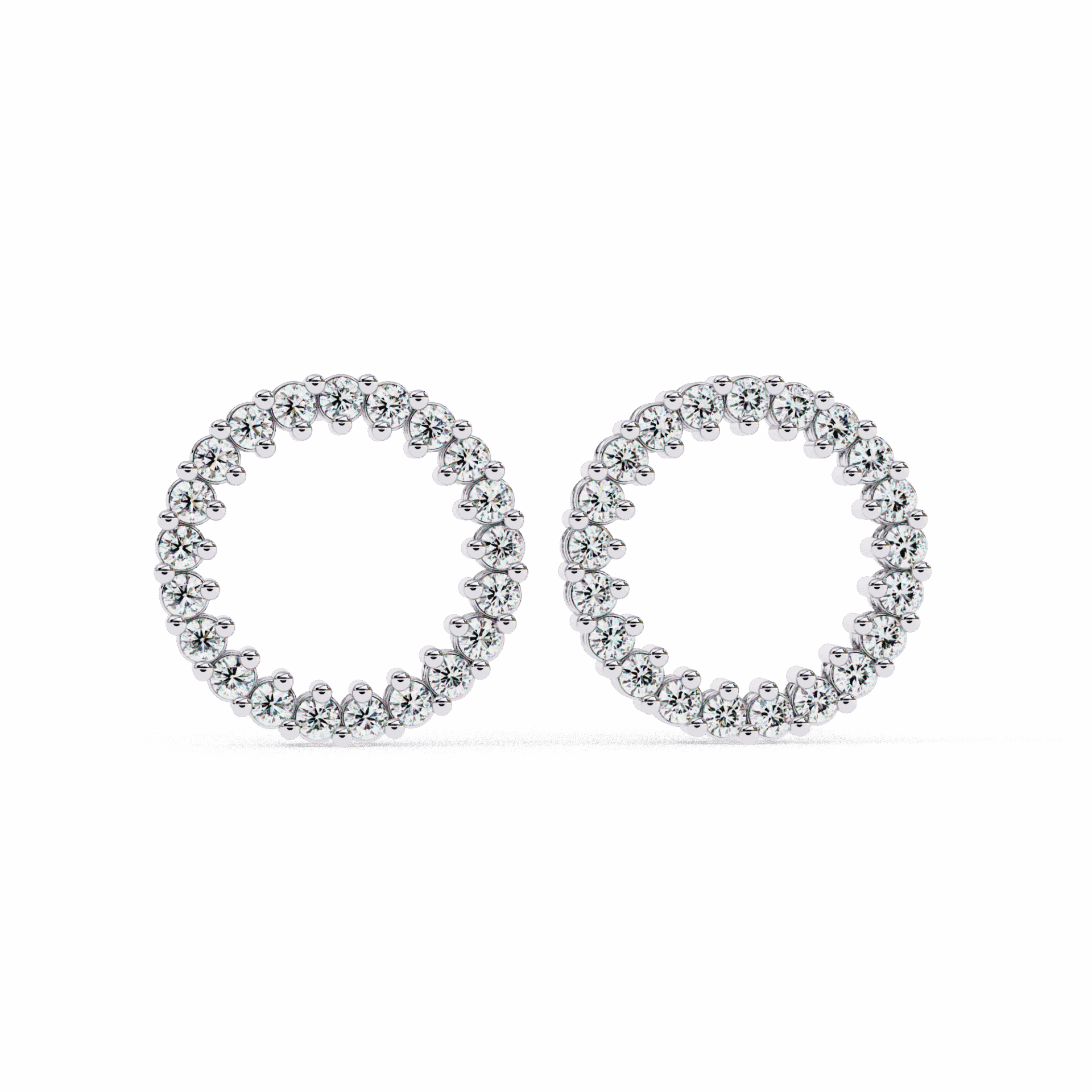 0.3 Carat Classic Round Hoop Earrings in Moissanite | House of Estara