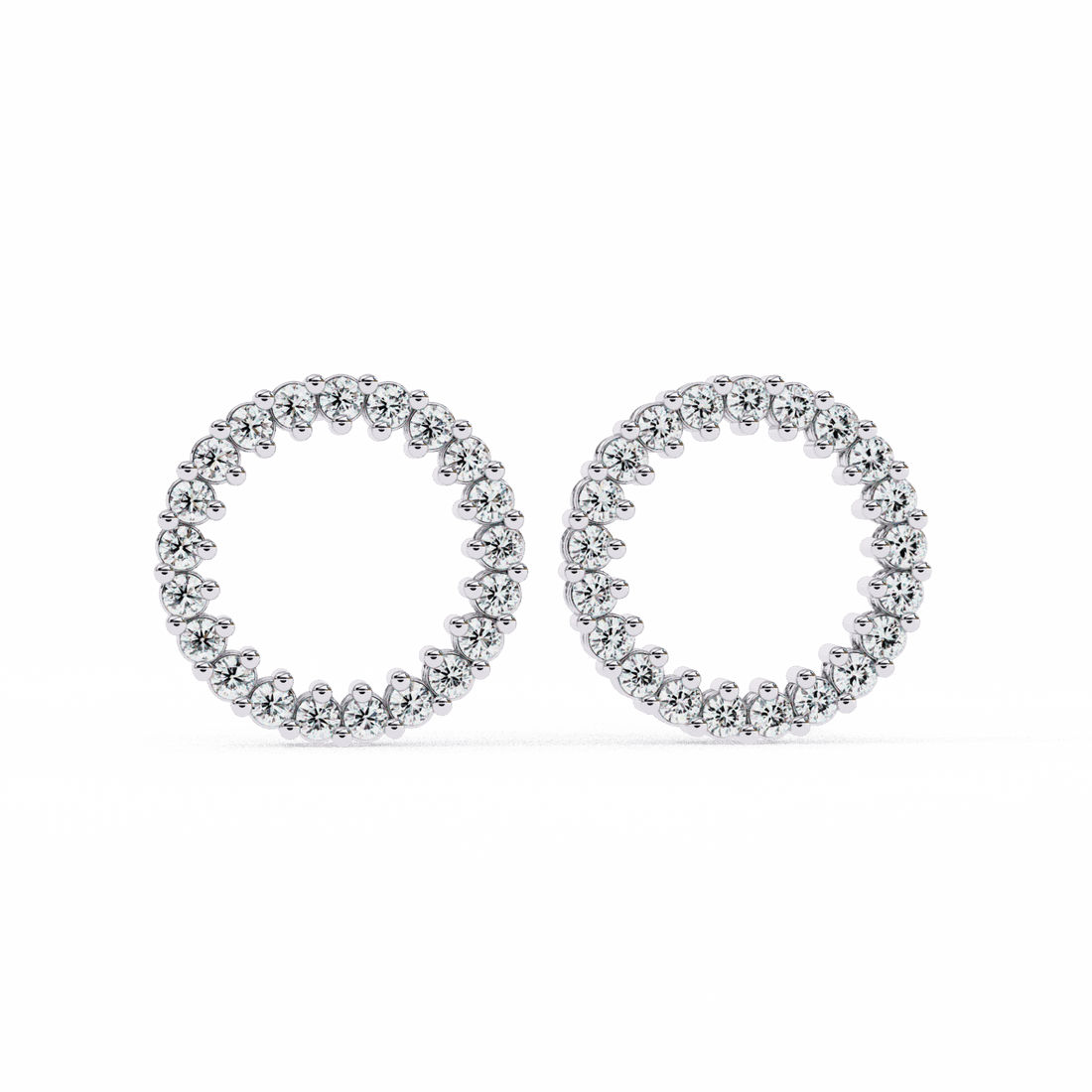 0.3 Carat Classic Round Hoop Earrings in Moissanite | House of Estara
