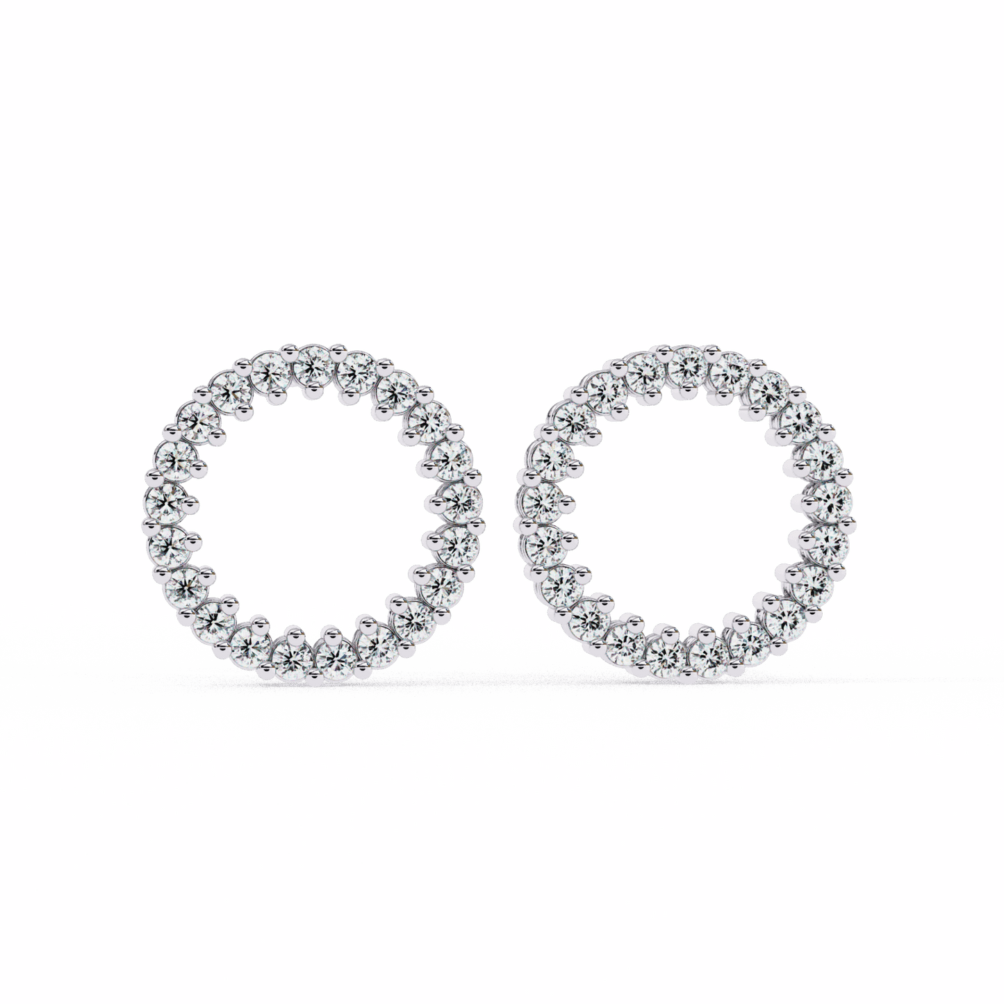 0.3 Carat Classic Round Hoop Earrings in Moissanite | House of Estara