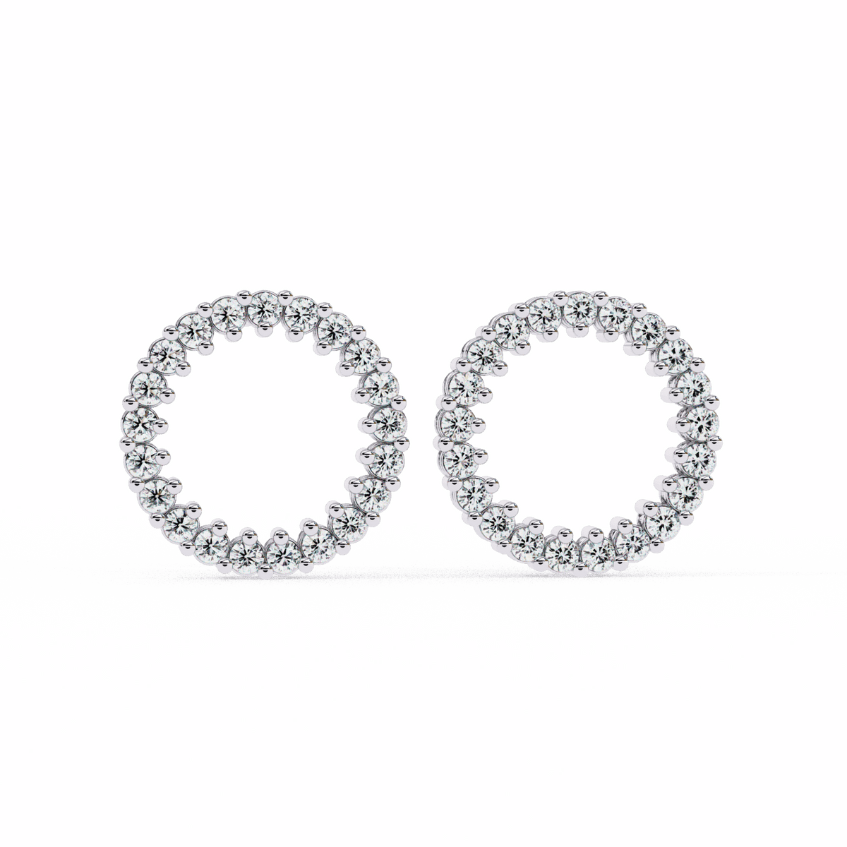 0.3 Carat Classic Round Hoop Earrings in Moissanite | House of Estara