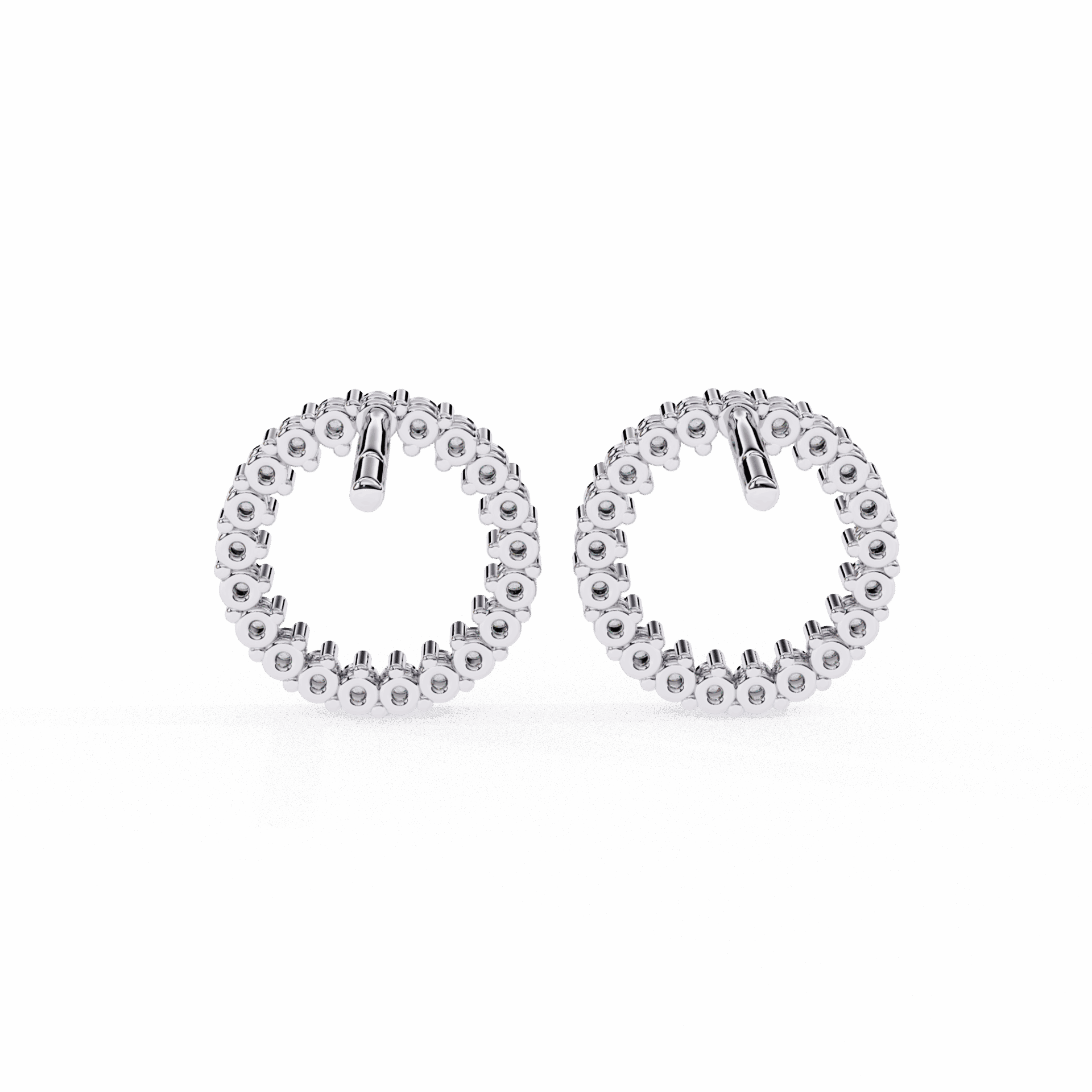 0.3 Carat Classic Round Hoop Earrings in Moissanite | House of Estara