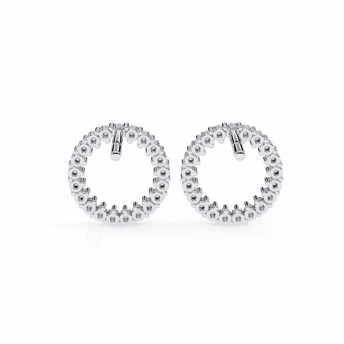0.3 Carat Classic Round Hoop Earrings in Moissanite | House of Estara
