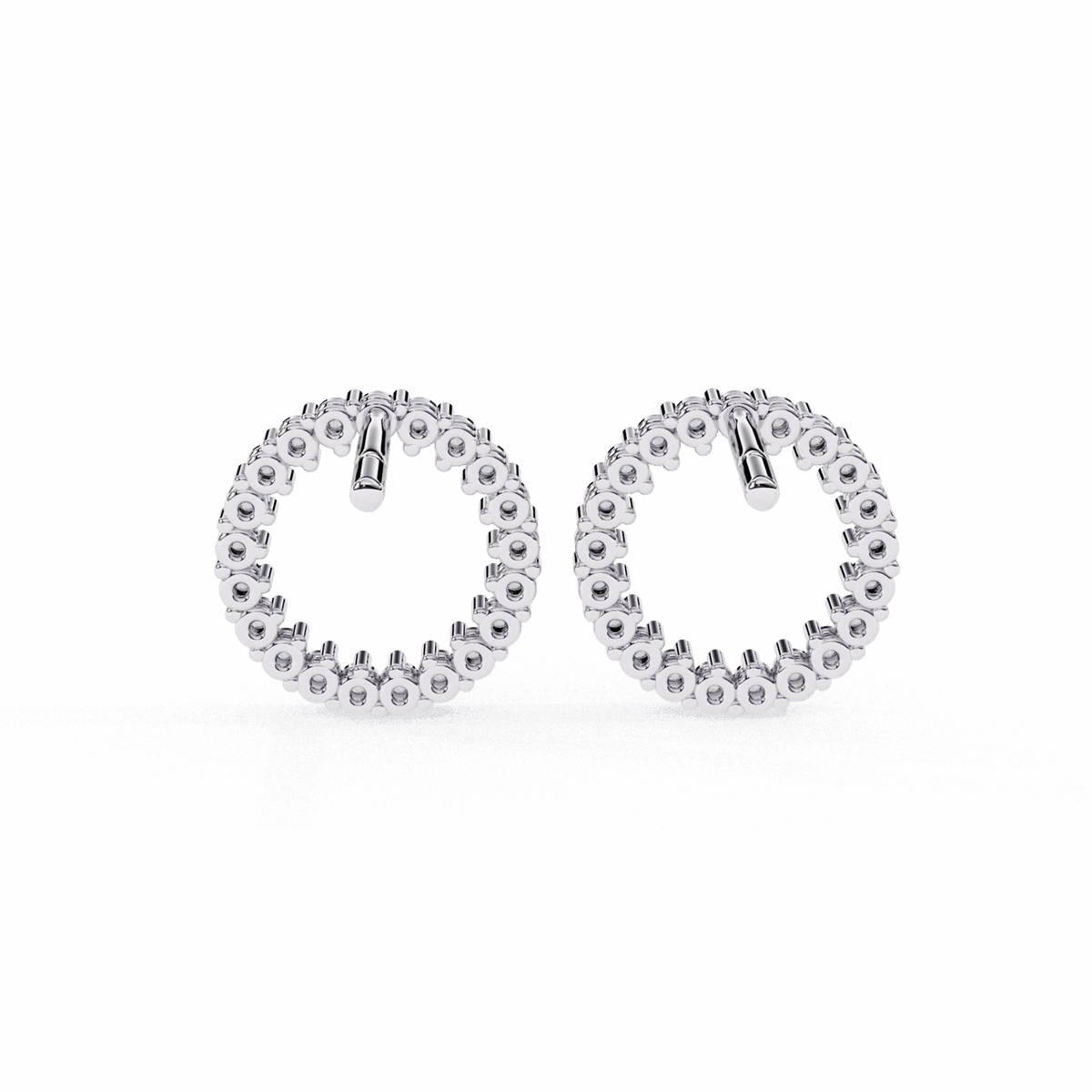 0.3 Carat Classic Round Hoop Earrings in Moissanite | House of Estara